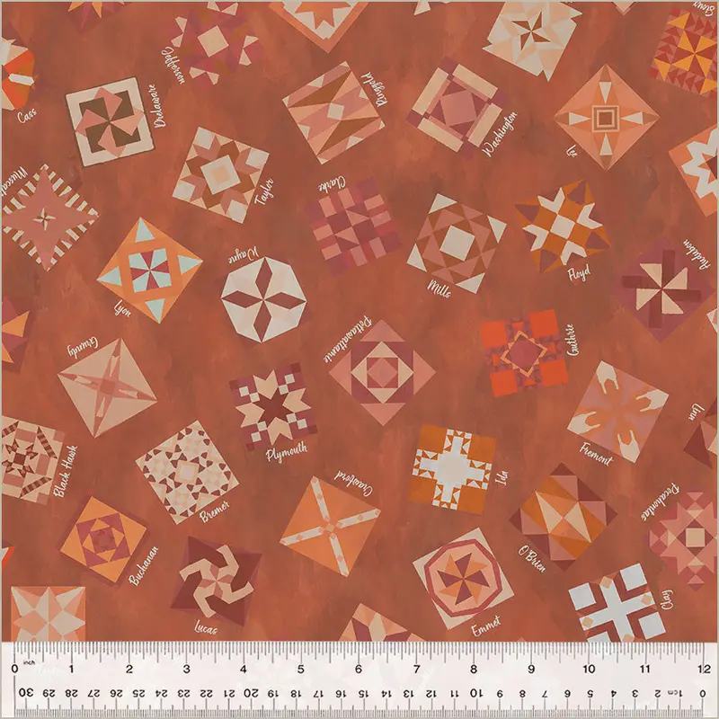 Iowa Shop Hop 2025 Whistler Studios 54631-9 Barn Red County Quilts Cotton