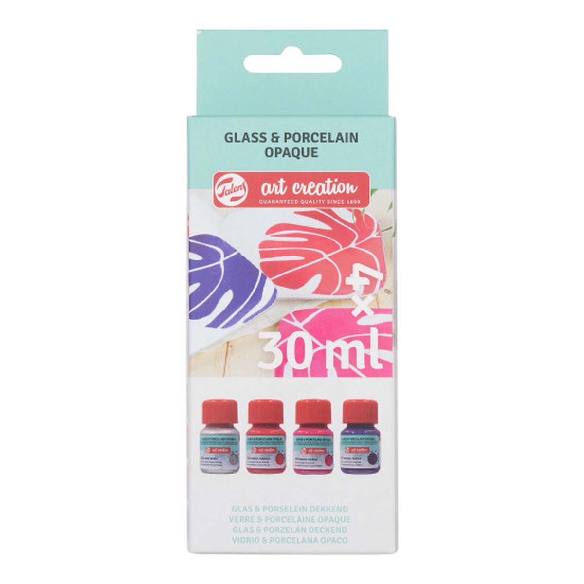 Glass & Porcelain Opaque Paint Set (4pk) - Pink Silver