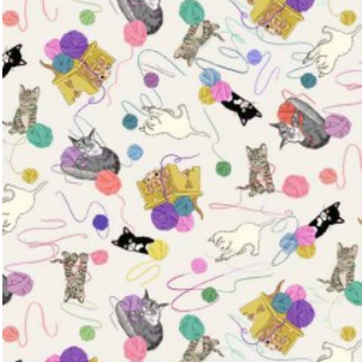 Michael Miller - Crafternoon - Crafty Kitties - DDC12786-CREM-D