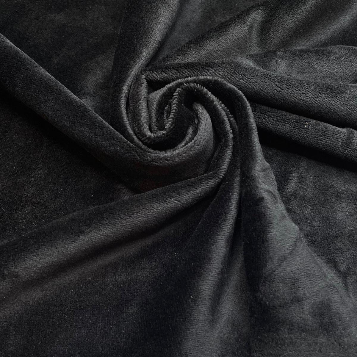 Constant Craving - Knitted Velour Polyester Blend Knit - Black - 1.7M Bundle