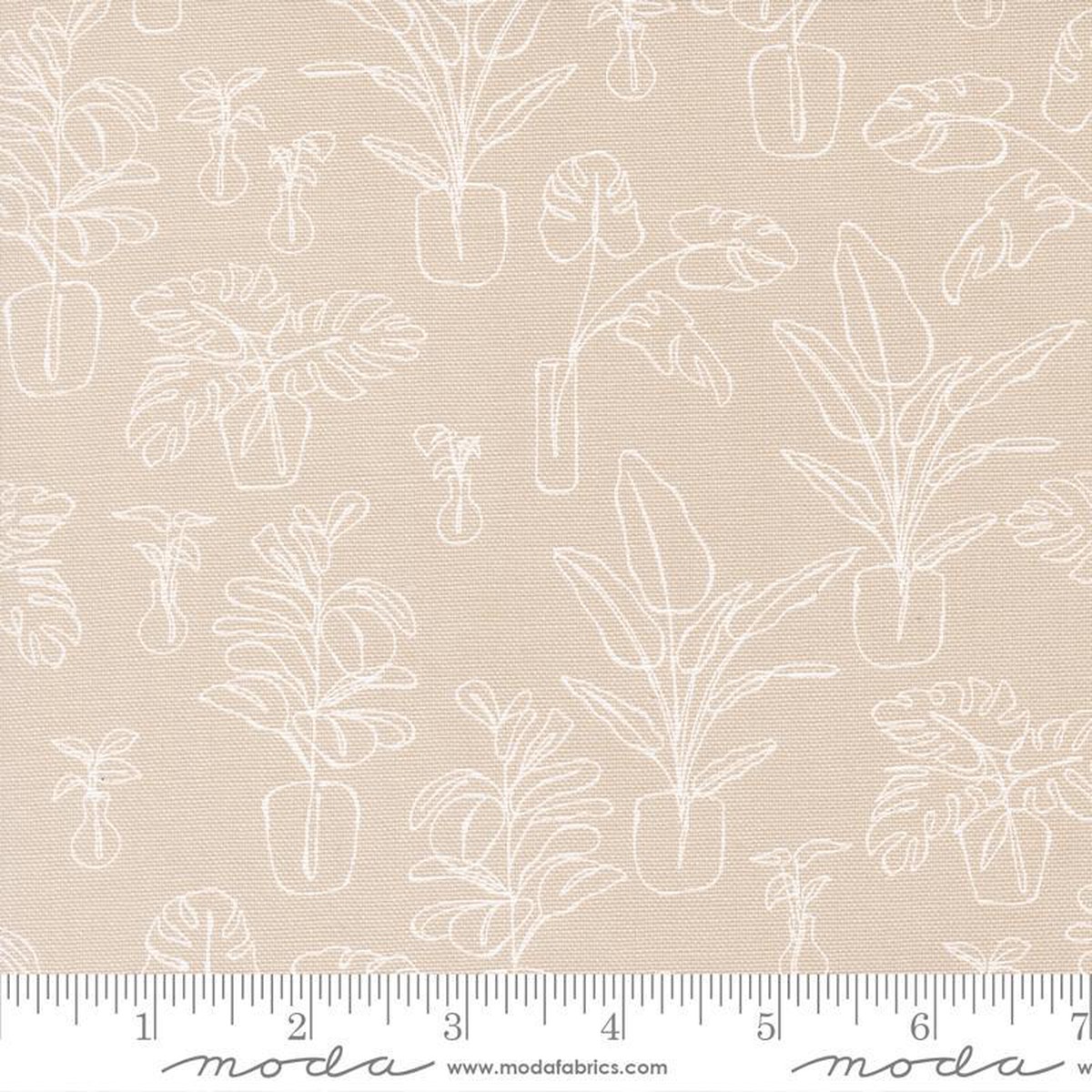 Moda Fabrics - Potted Canvas Clay SOLD BY THE HALF YARD
