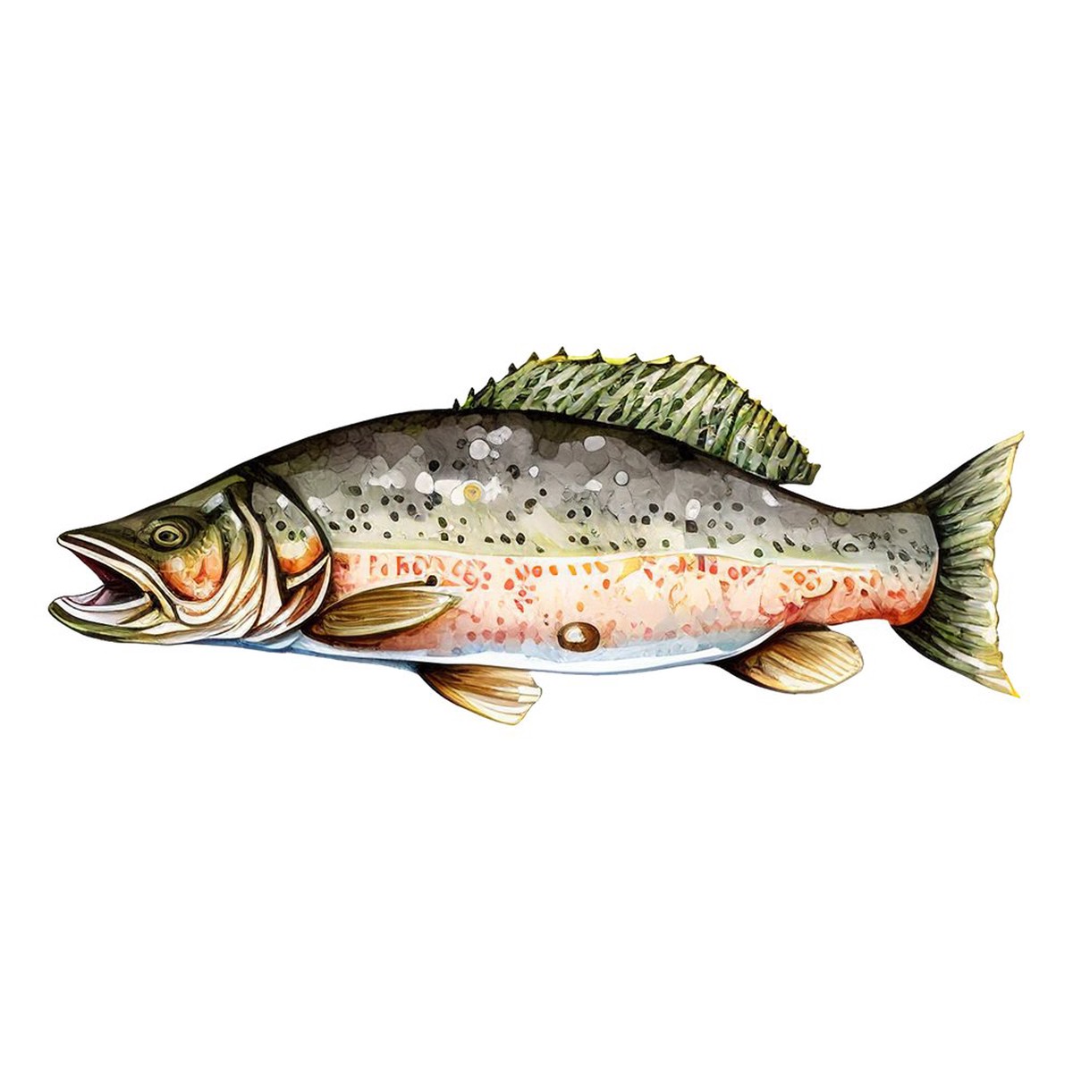 Fishing Trip Fish 6 Fabric Panel