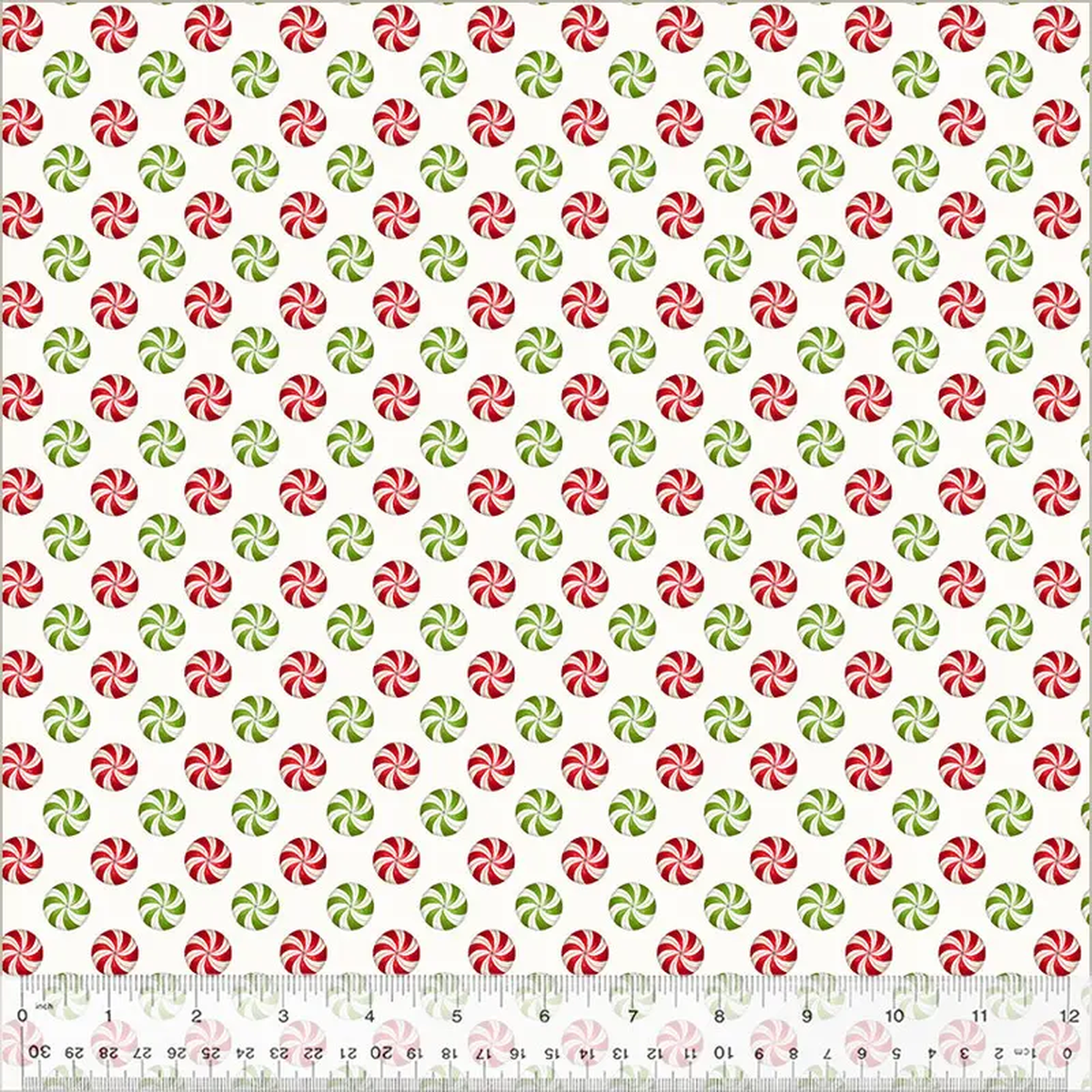 A Very Terri Christmas Terri Degenkolb FBTY 54105-4 Ivory Peppermints Cotton