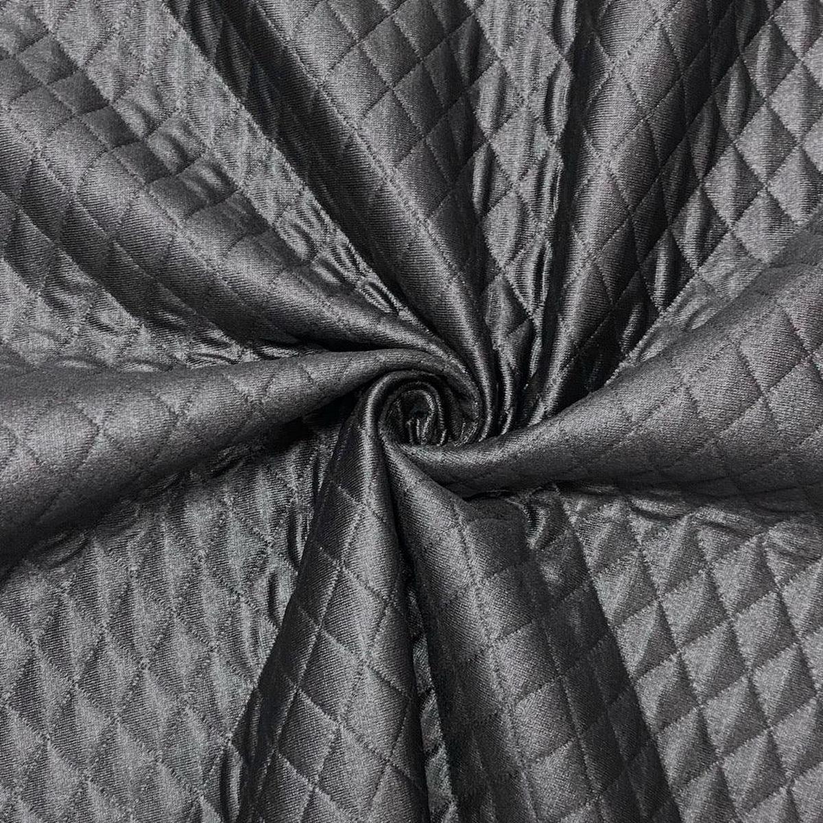 Black Quilted Jersey Fabric #2