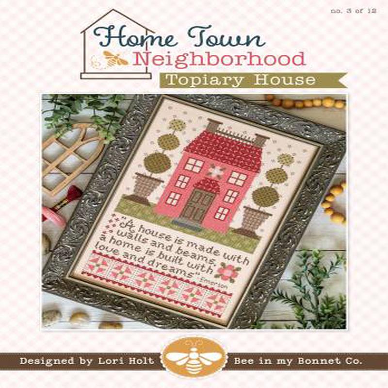 Home Town Neighborhood - Topiary House Cross Stitch Pattern