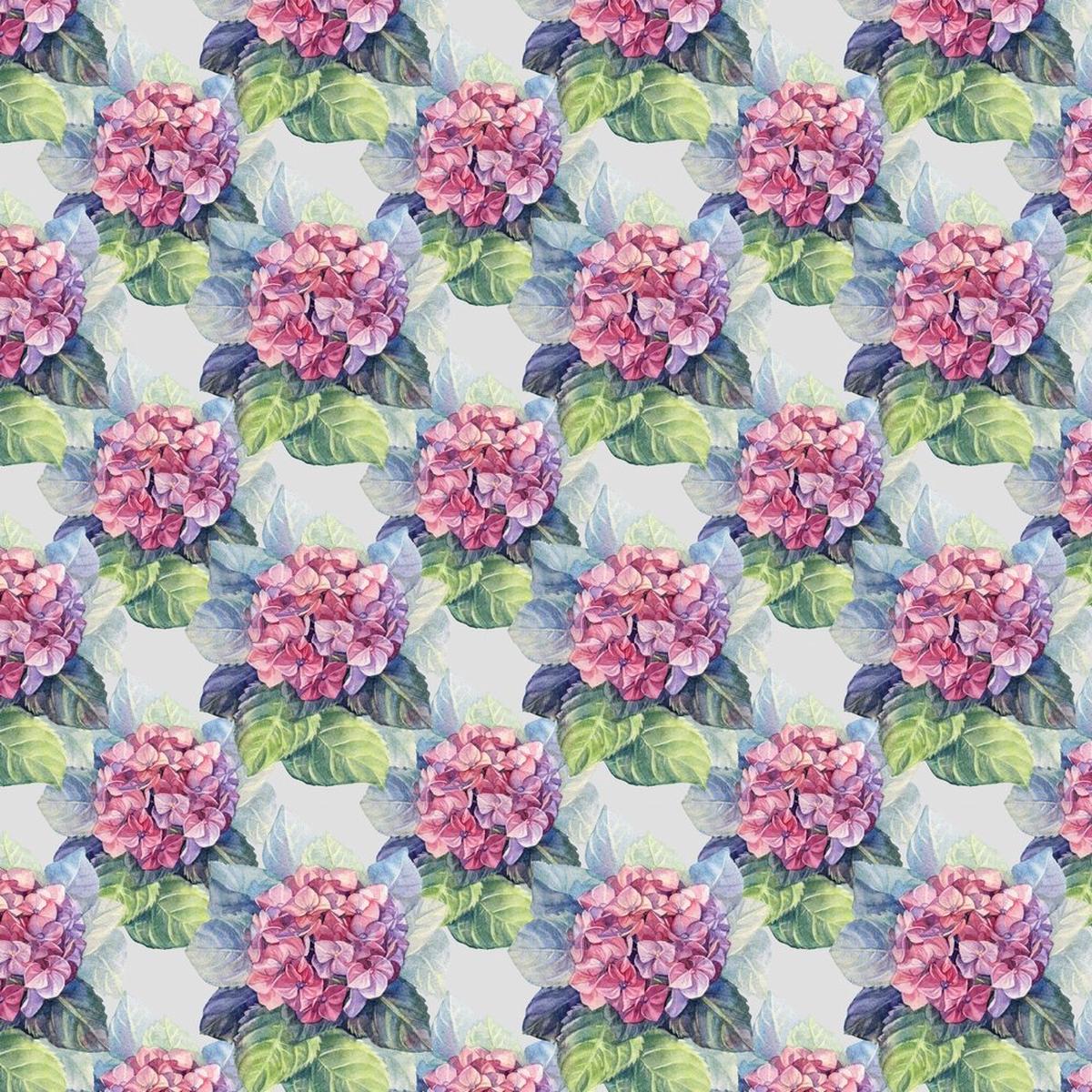 Hydrangea & Leaves Fabric