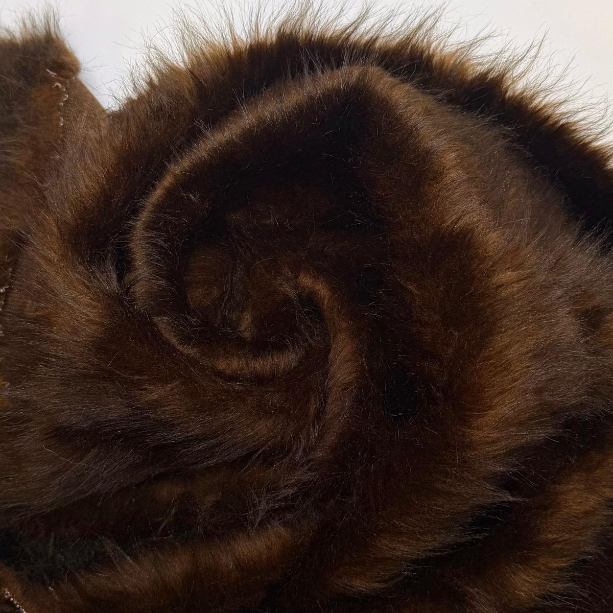 Office Party Animal - Faux Fur Poly Knit - Brown - 0.4M Bundle