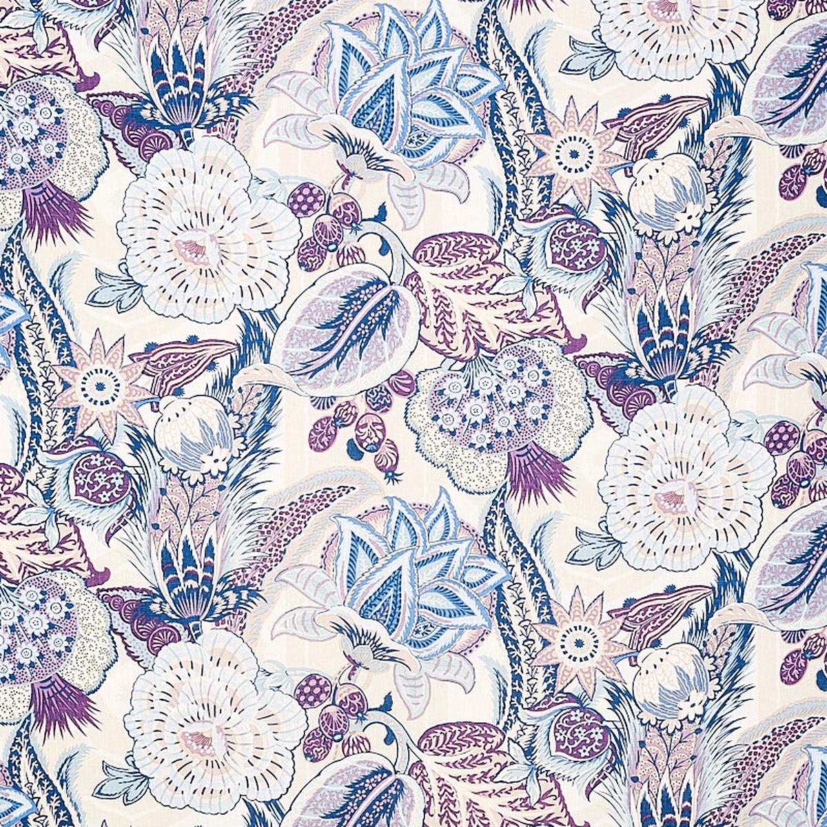 SCHUMACHER SCHUMACHER CLASSICS ZANZIBAR LINEN PRINT PRINTS PRINTS HYACINTH - 173523