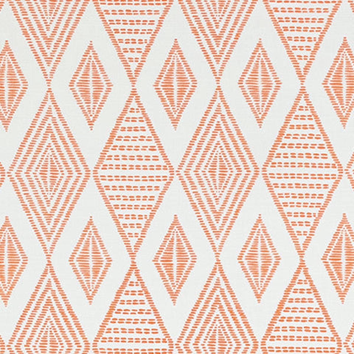 Alan Campbell Fabric: Safari Embroidery - Custom Terracotta on Tinted Belgian Linen / Cotton