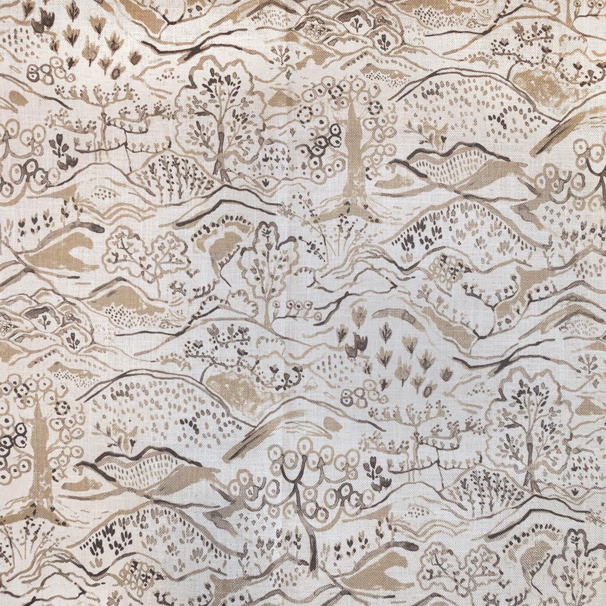 Nami Fawn Watercolor Landscape Regal Fabric