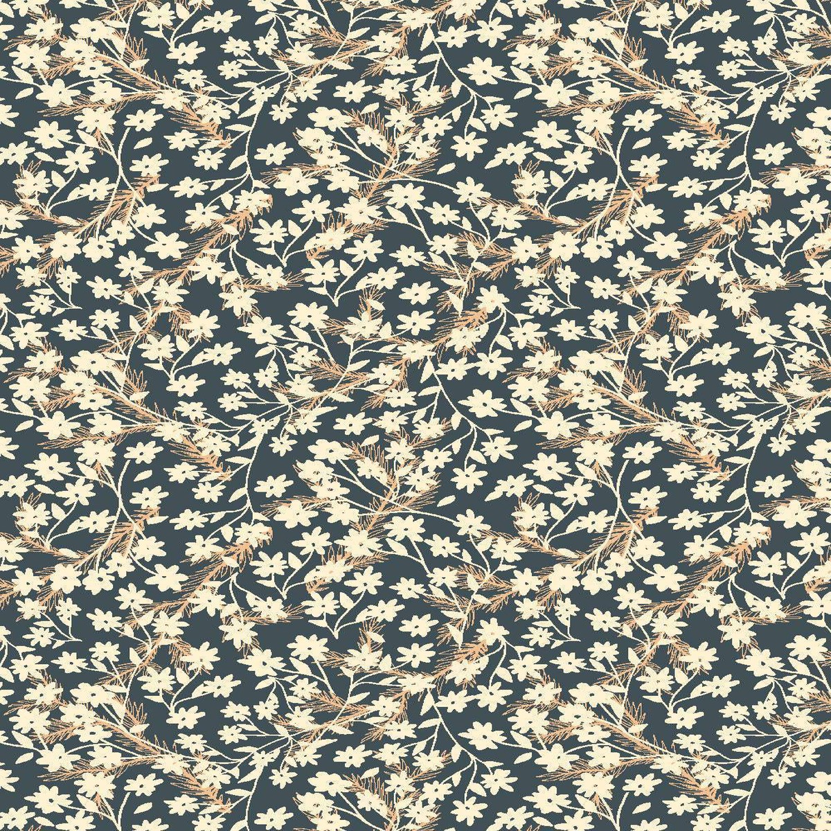 Twin Hills Redwood Flower By Ash Cascade For Cotton + Steel Bay