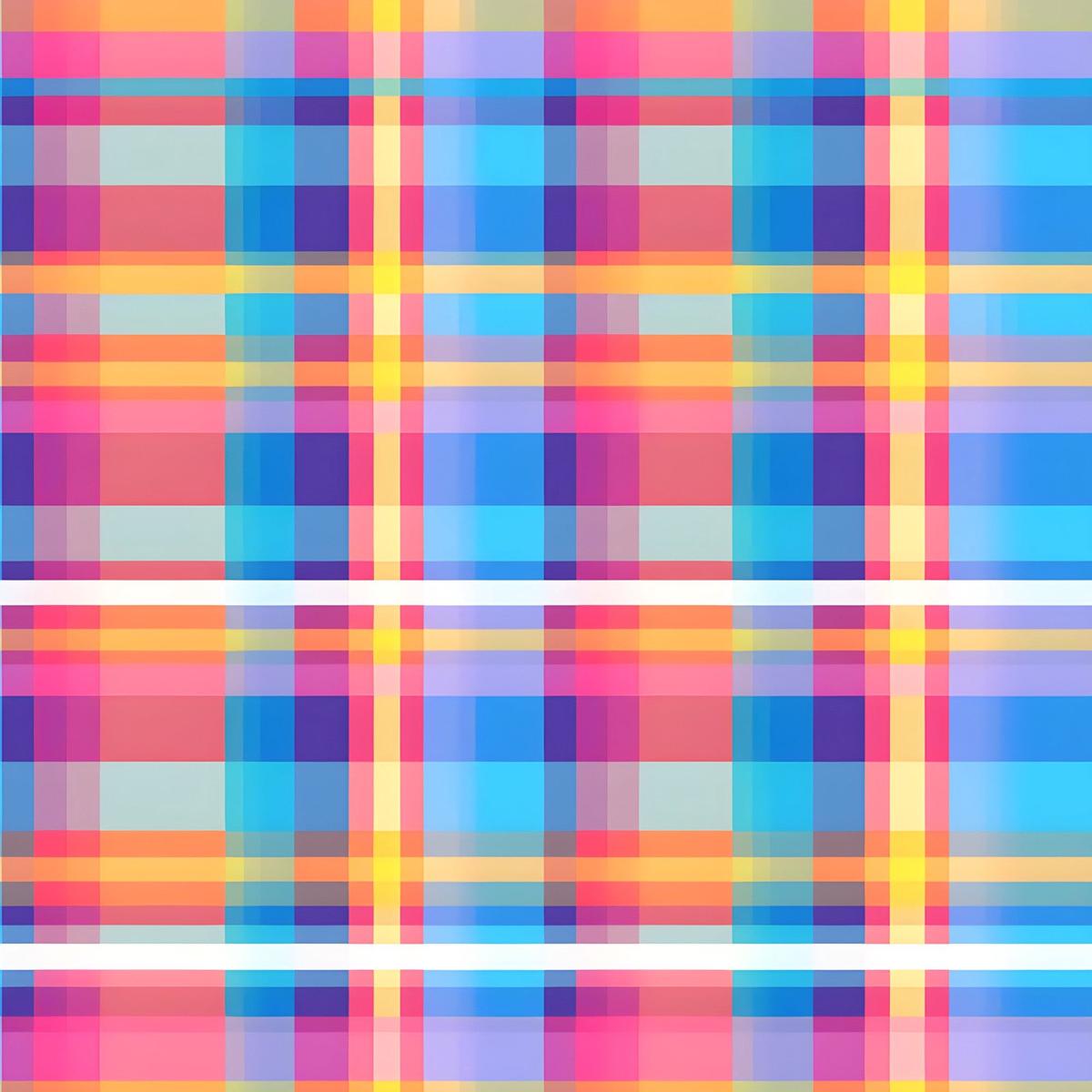 Vibrant Plaid Pattern 9 Quilting Cotton Fabric