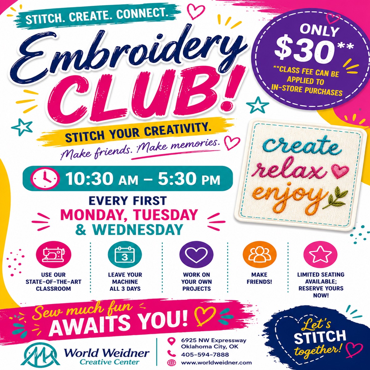 Embroidery Club November 2026
