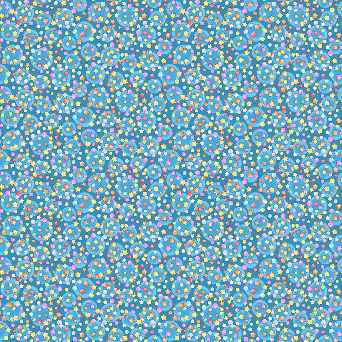 Fabric Patrick Lose Multi Cosmic Good Vibrations by the Quarter Yard 10642-45