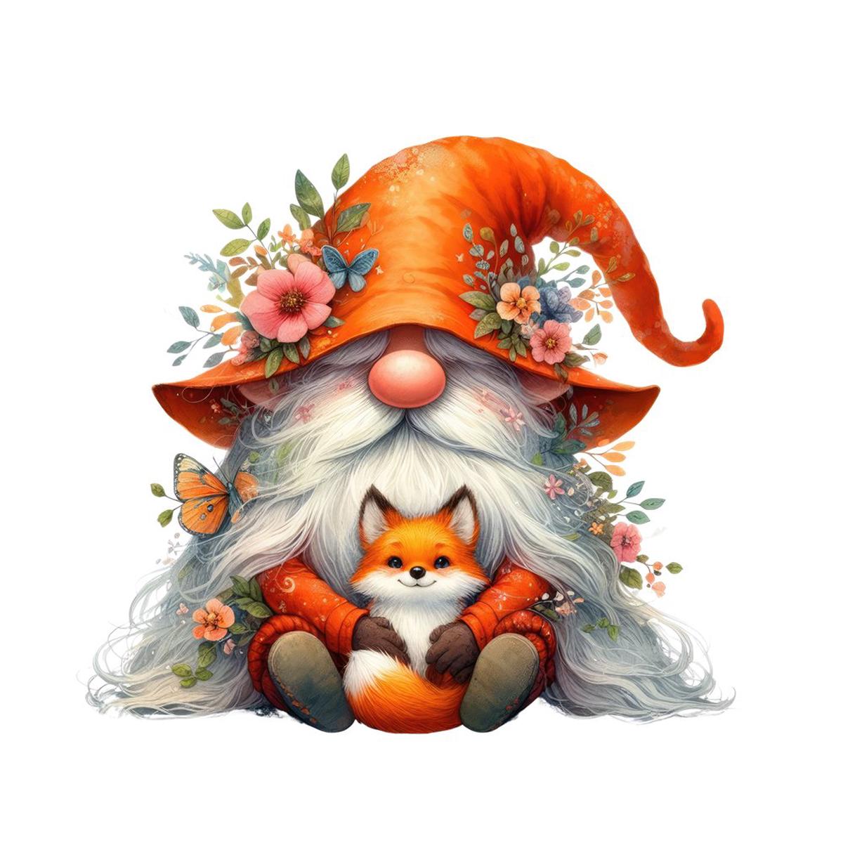 Gnomes Animals Fox 4 Fabric Panel