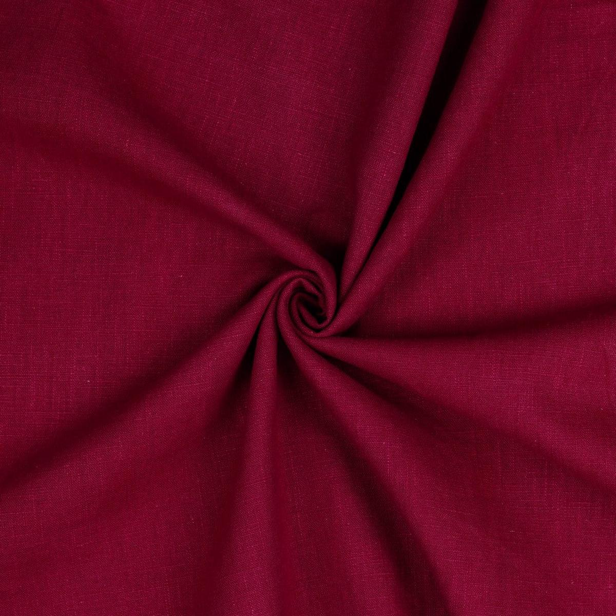 Plain washed linen - cherry 30 Oeko-Tex certified (price per 10cm)