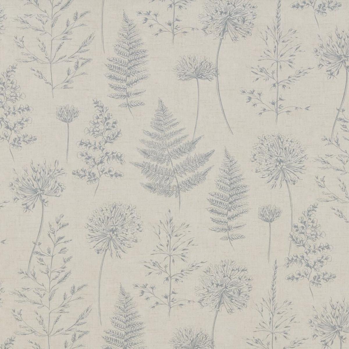 2.8 Metres iLiv Chervil Blue Mist Cotton Curtain Upholstery Cushion Blind Fabric