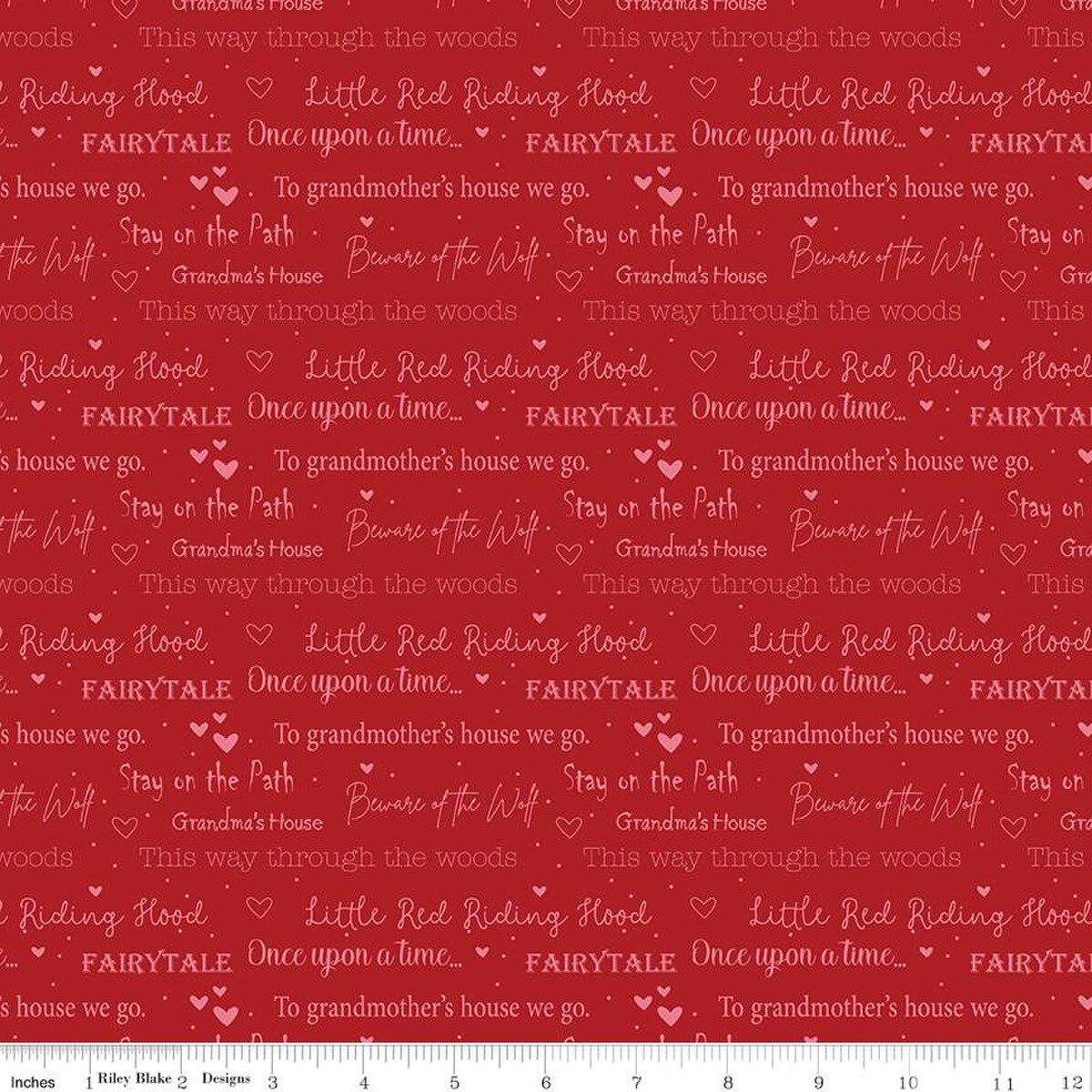 Fabric Riley Blake Little Red Storybook Berry by the Quarter Yard C14375-BERRY