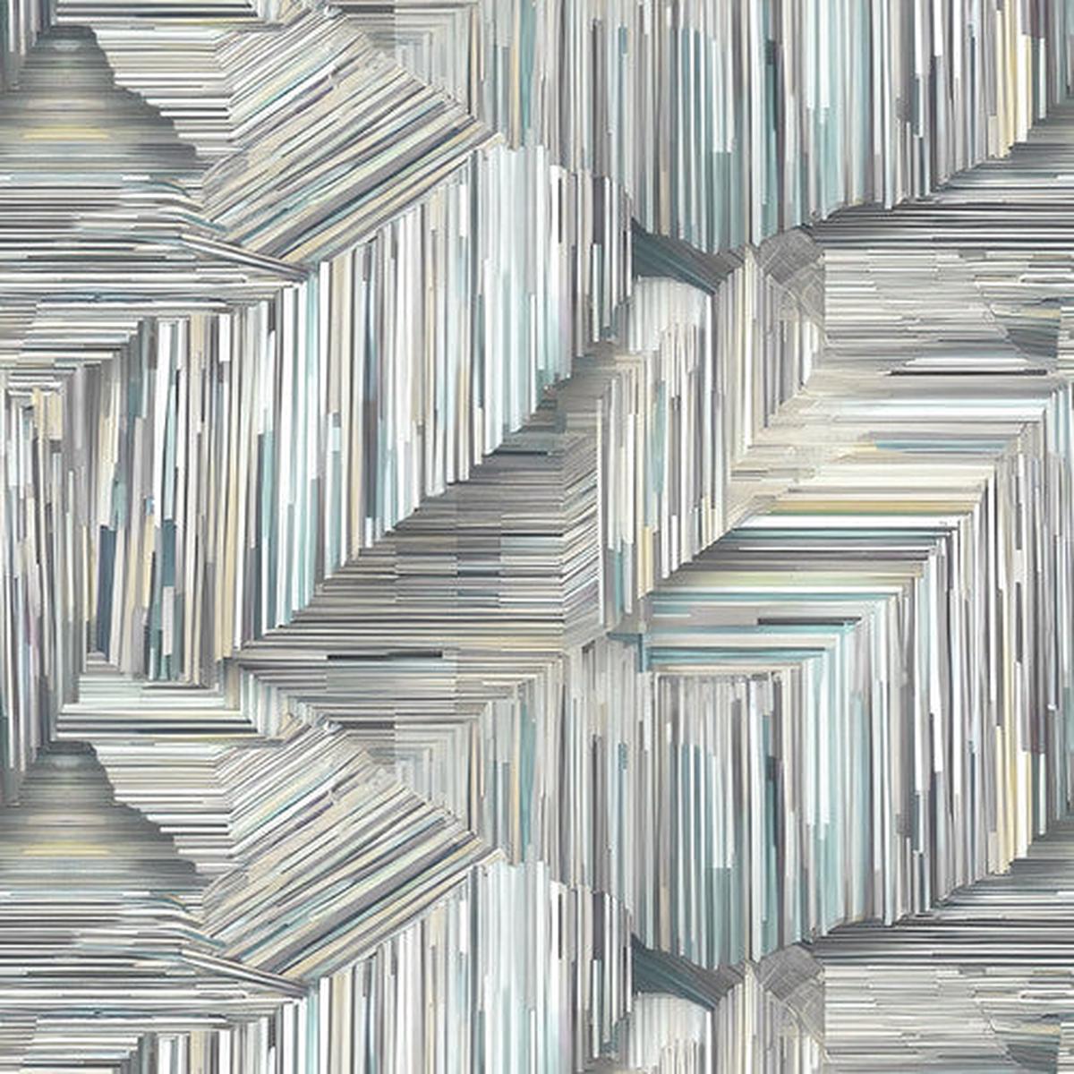 Fabric Studio E Ice Geometric Line Art I Walk the Line 118" Wide Back by the Quarter Yard 8675-17