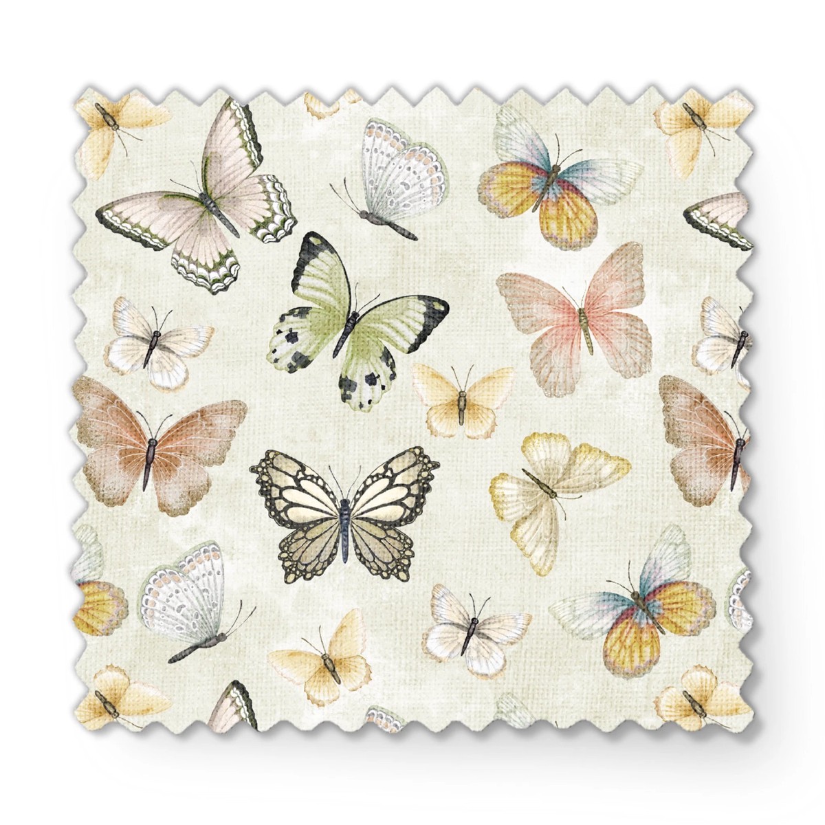 Nicole Tamarin Vintage Pastel Butterflies Fabric