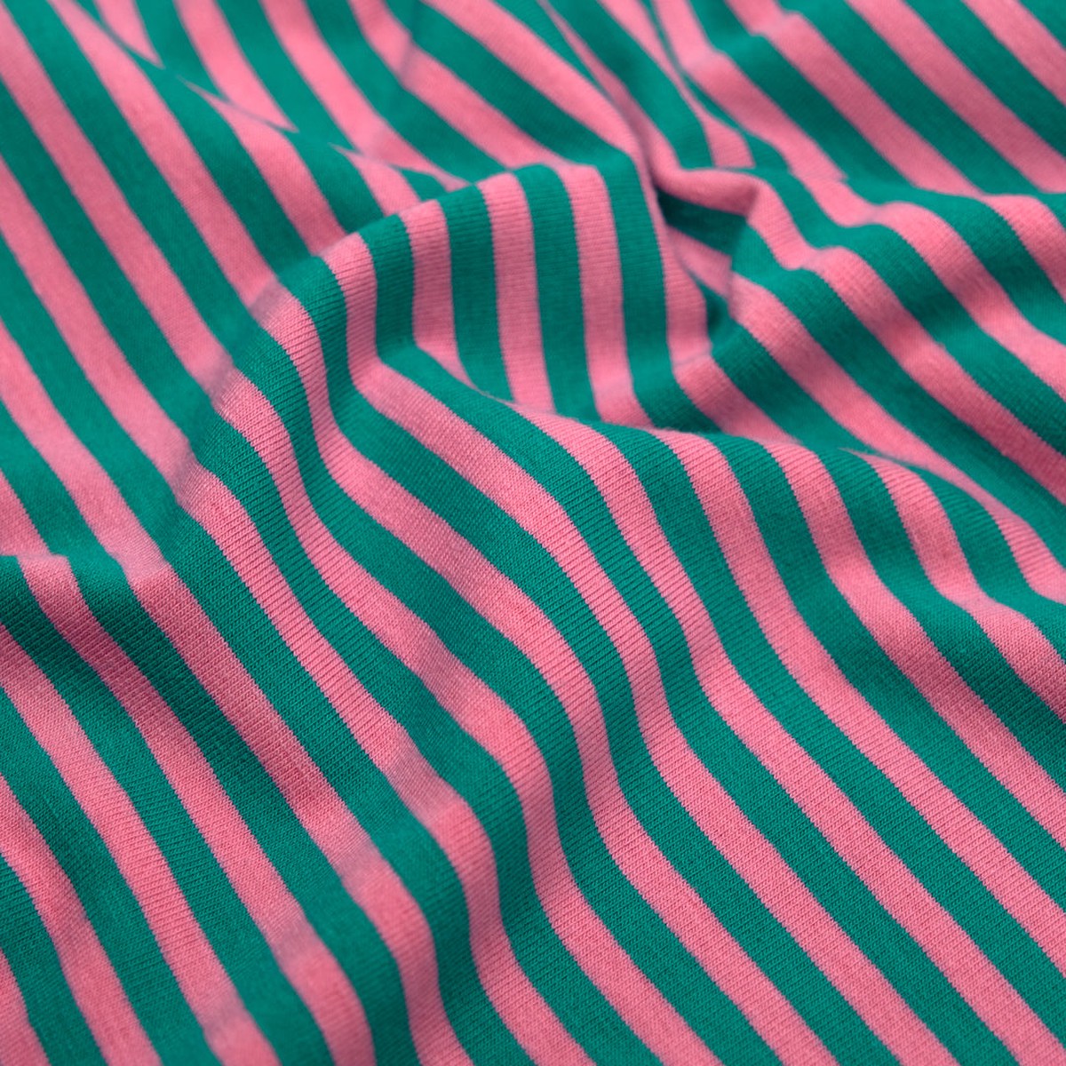 Skinny Sport Stripe Cotton Jersey - Teal/Frosting