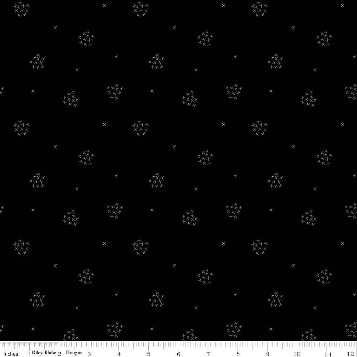 Fabric Riley Blake Black X's Blackout by the Quarter Yard C16245-BLACK
