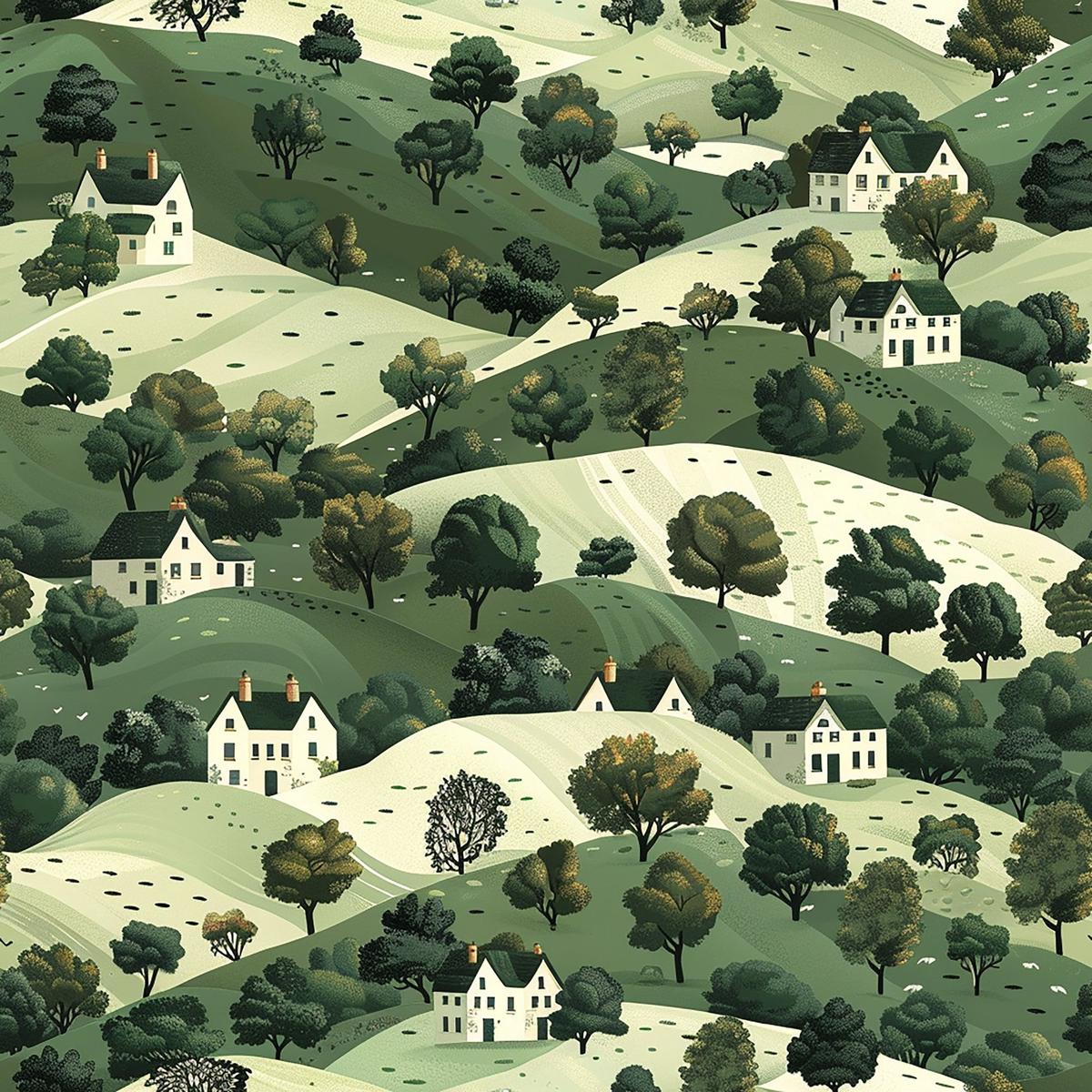 Rolling Hills Pattern 11 Quilting Cotton Fabric