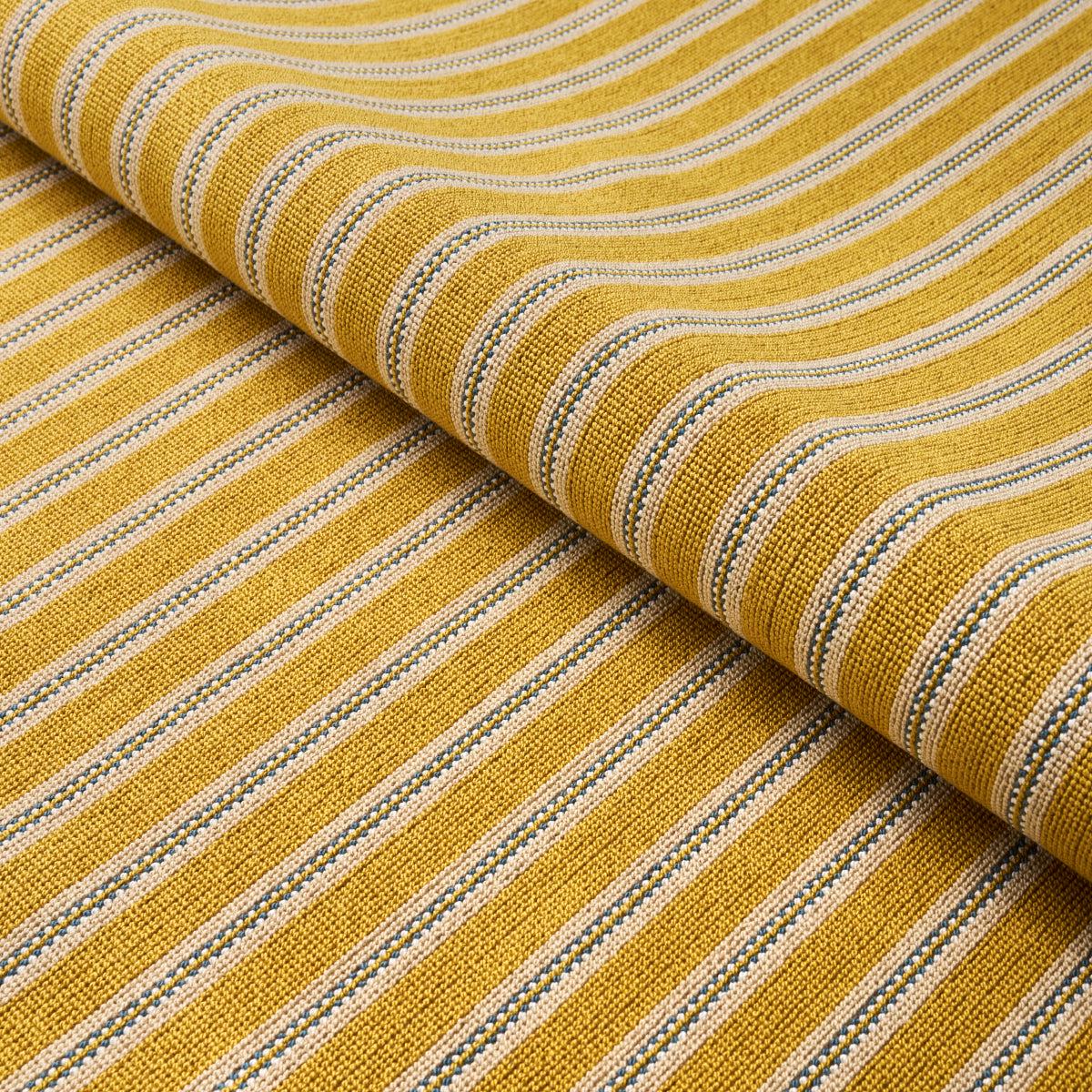 Benson Stripe Epingle Saffron Fabric