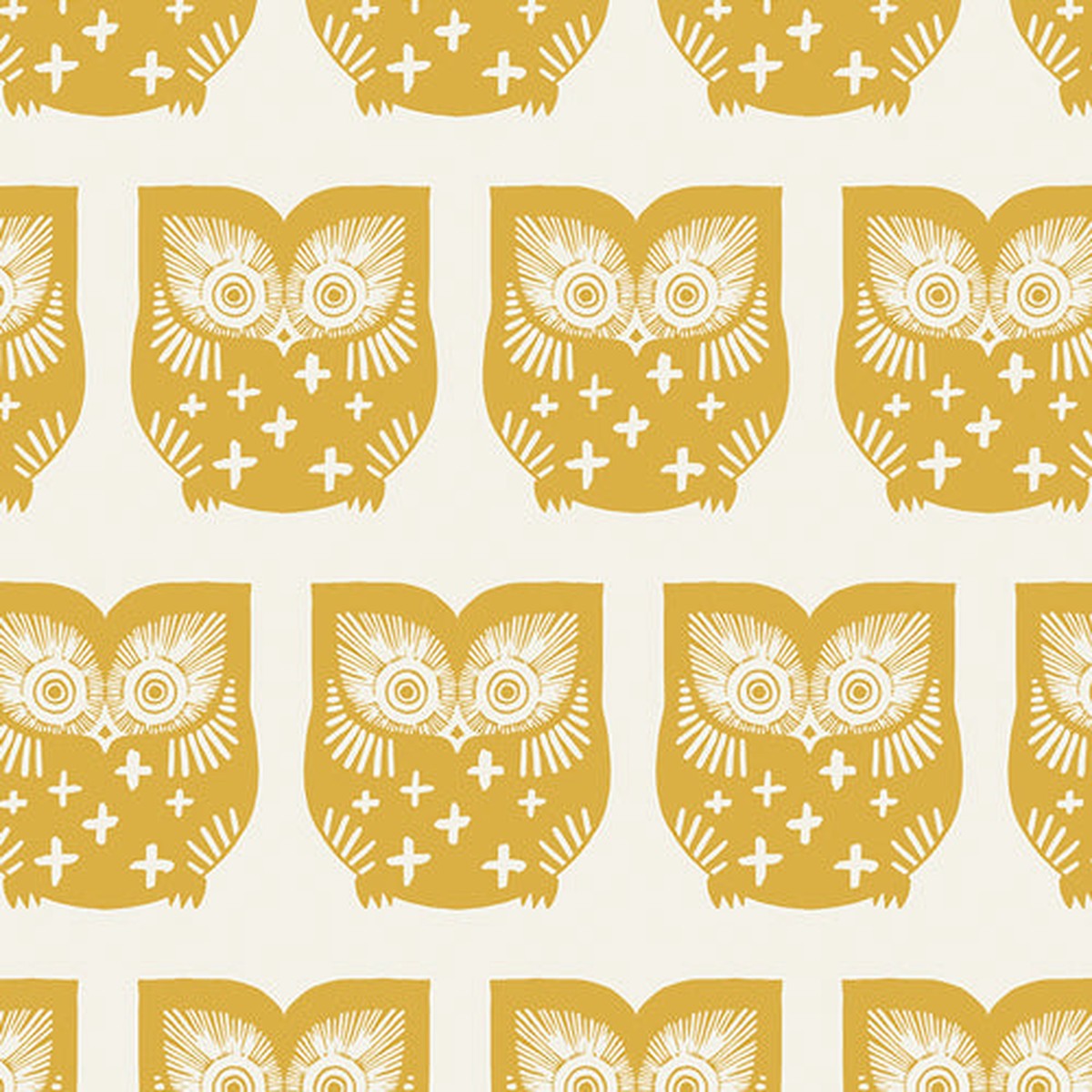 Hus Hoot Gul Heartland Cotton Canvas Fabric