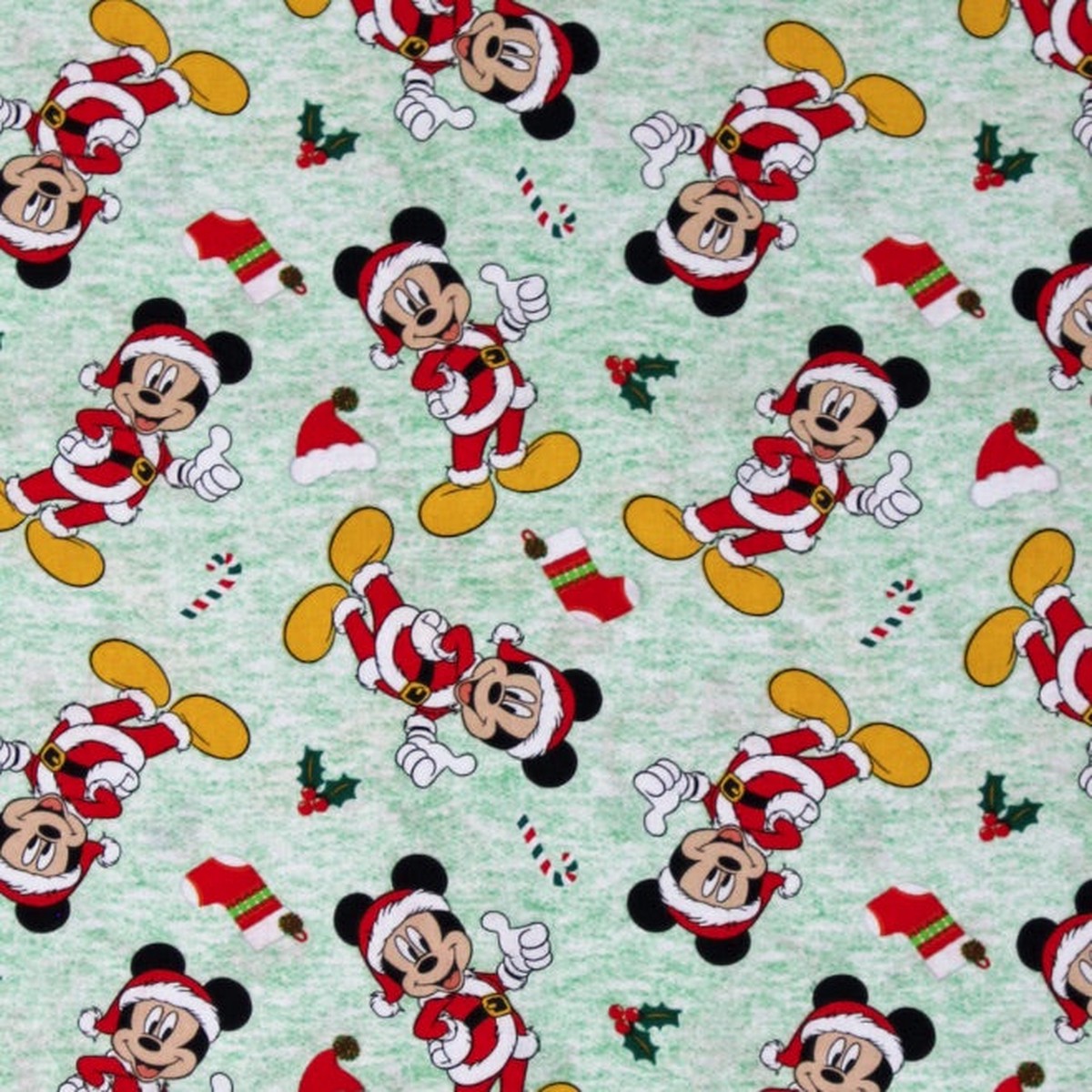 Mickey Christmas Cotton 43"/44" Fabric Per Yard