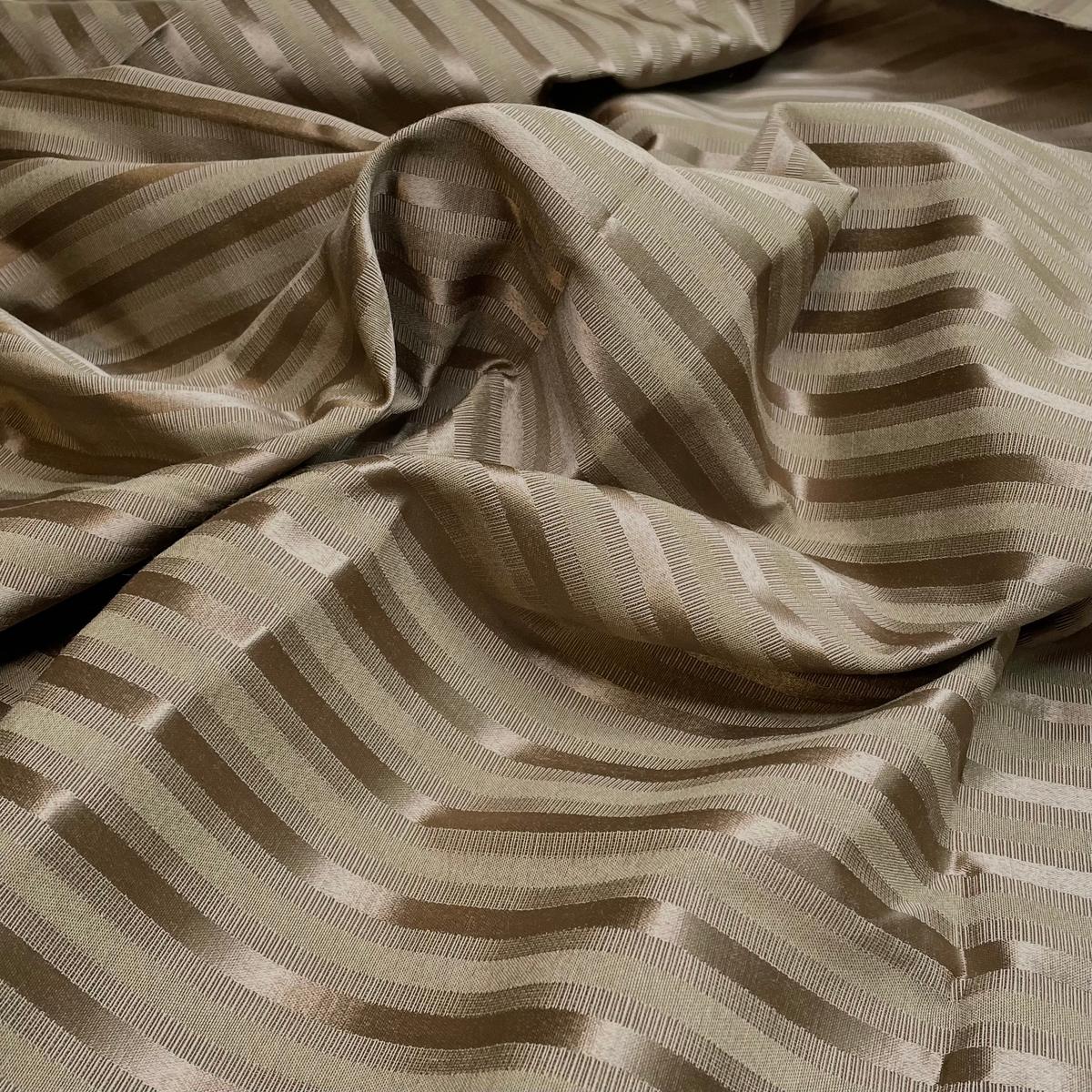 Olive Groves - Jacquard Poly Woven - Green Stripes - 1M Bundle