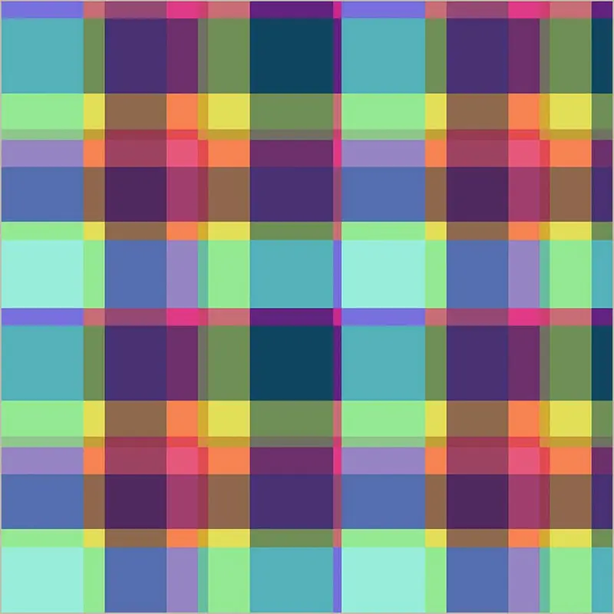 Canvas 038 Co Natalie Barnes 55018DC-1 Multi Summer Plaid Canvas