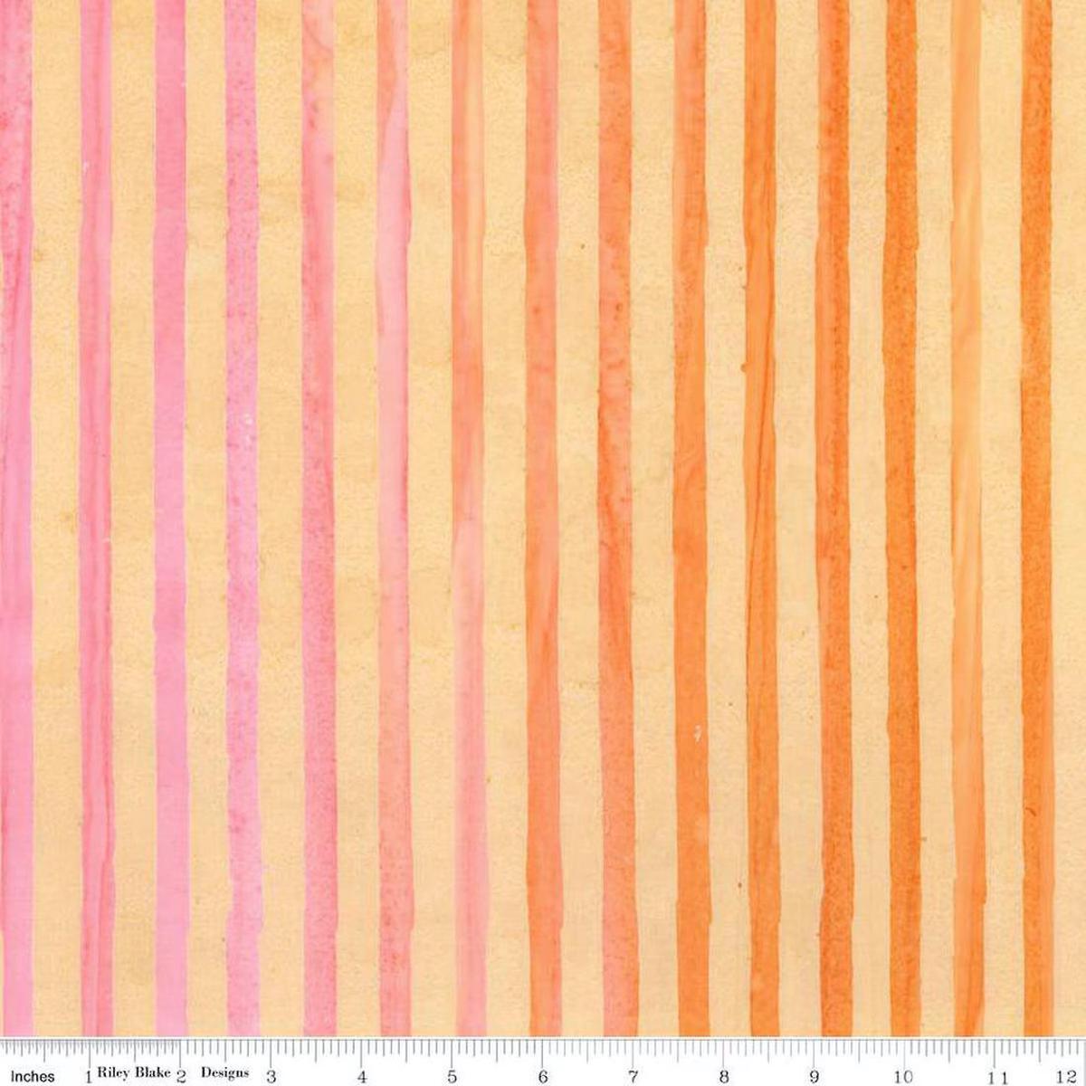 Elemental Stripes Coral Fiesta by Expressions Batiks