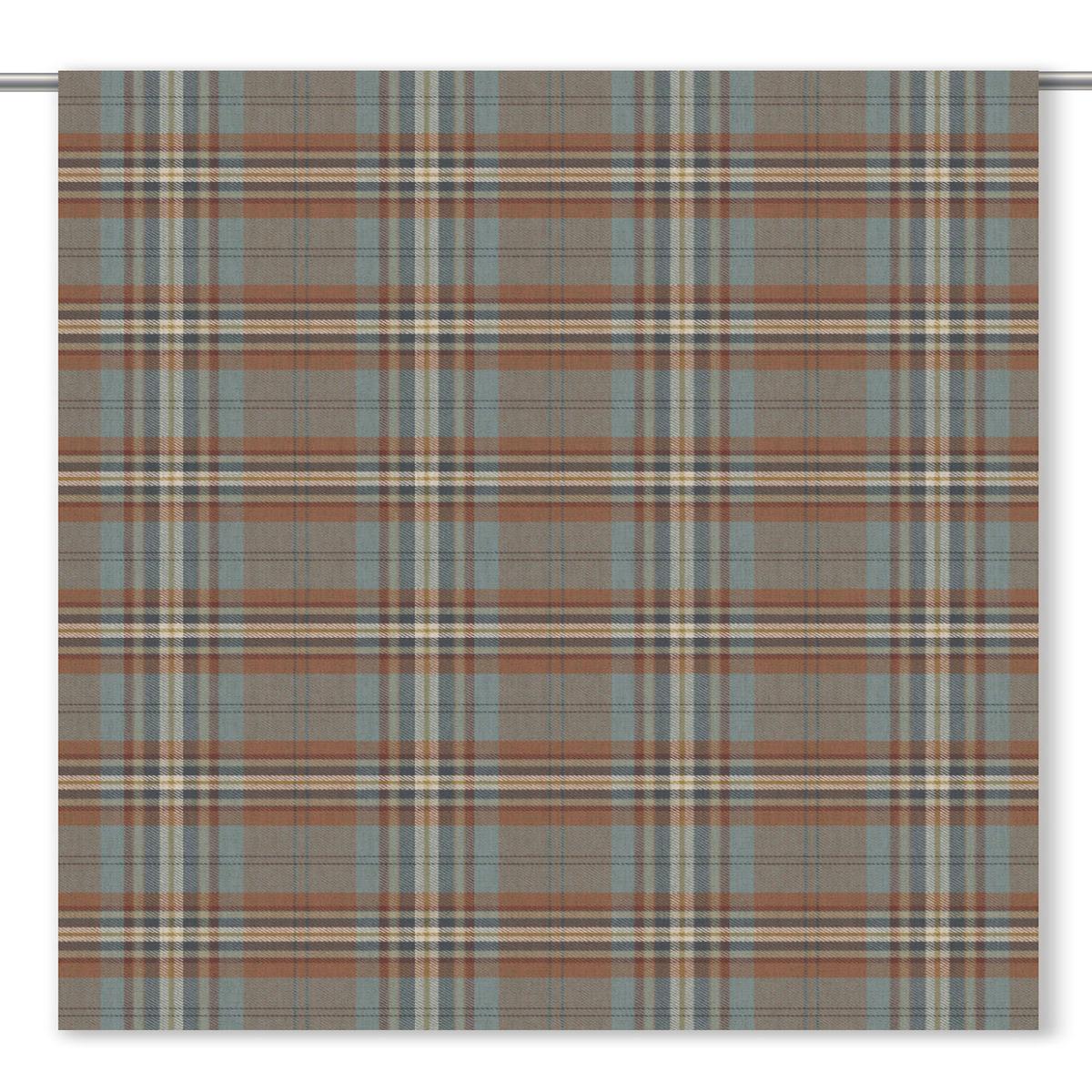 'Clementine Sky' Fabric by the Yard (Stone Blue/ Rusty Orange)