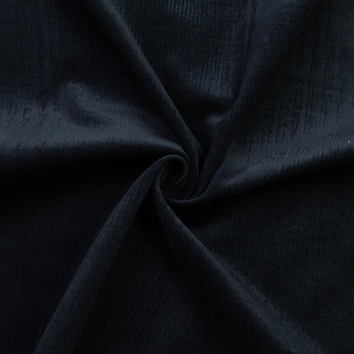 Enzo Black Cotton Corduroy Fabric