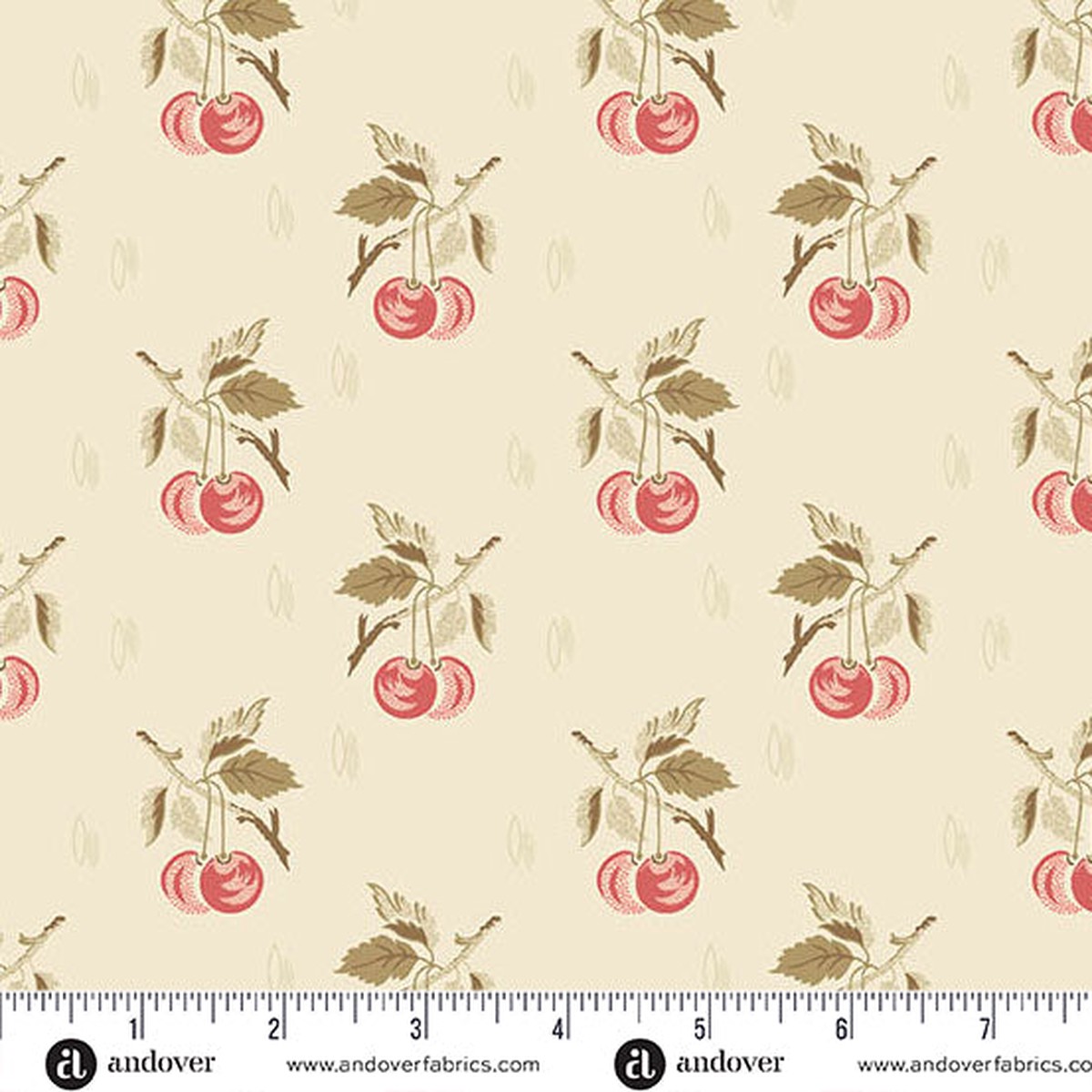 Fabric Andover Sunkissed Sands Cerise Lighthouse by the Quarter Yard A-1474-L