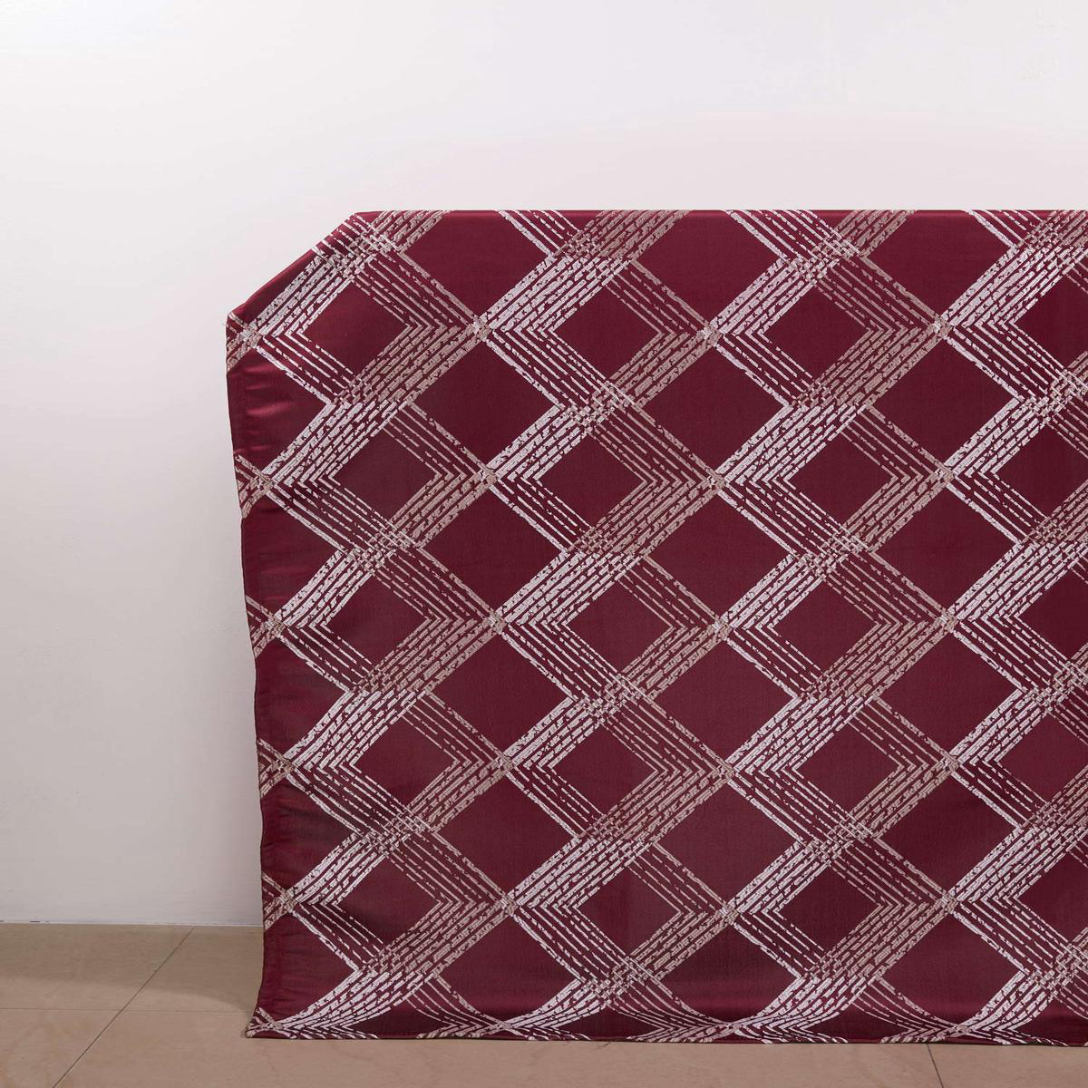 \Glitched Argyle\ Fabric by the Metre (Red)