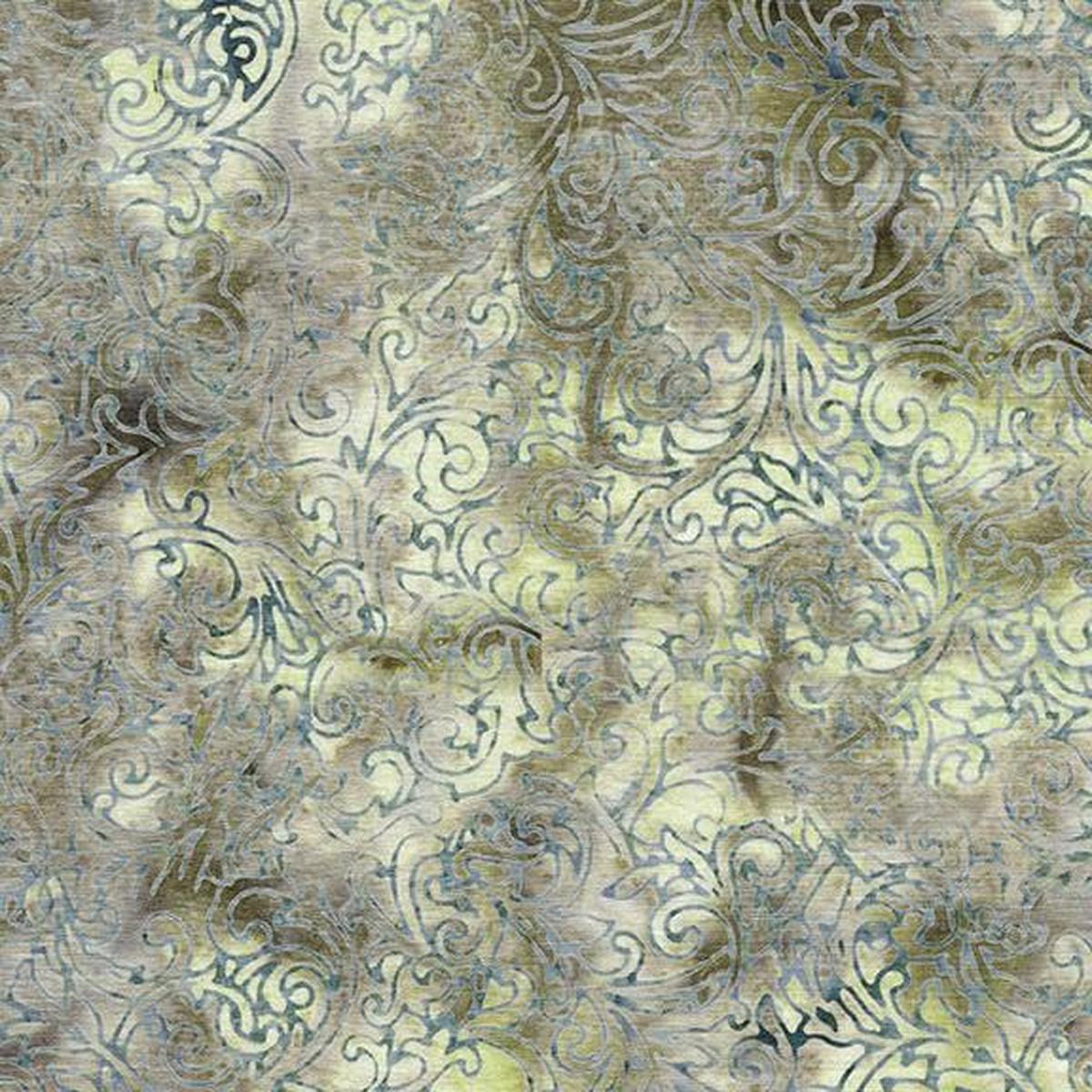 Island Batik - Flourish Swirl Brown Sand