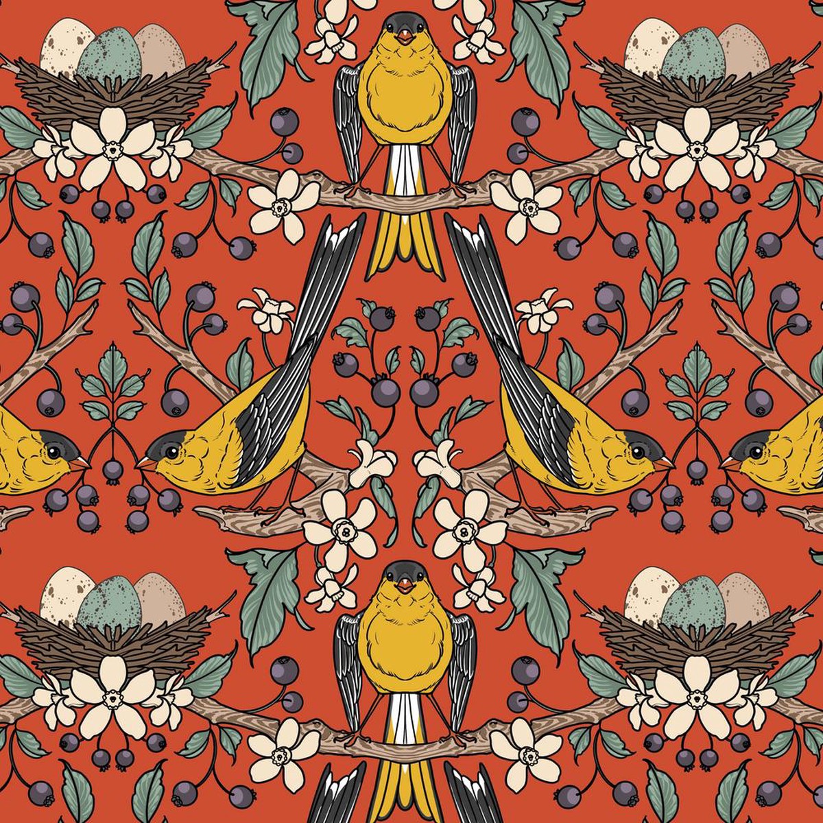 Rachel Hauer - Birds of a Feather - Berry Gifted in Vermillion