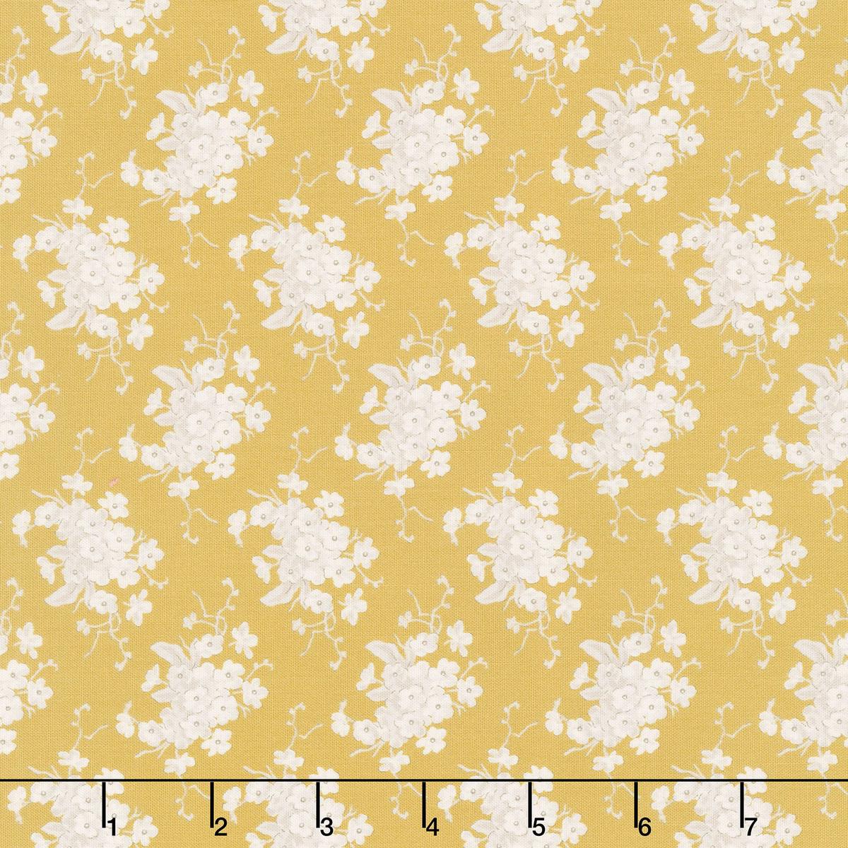 Sunday Brunch - White Flower Sour Yellow Yardage