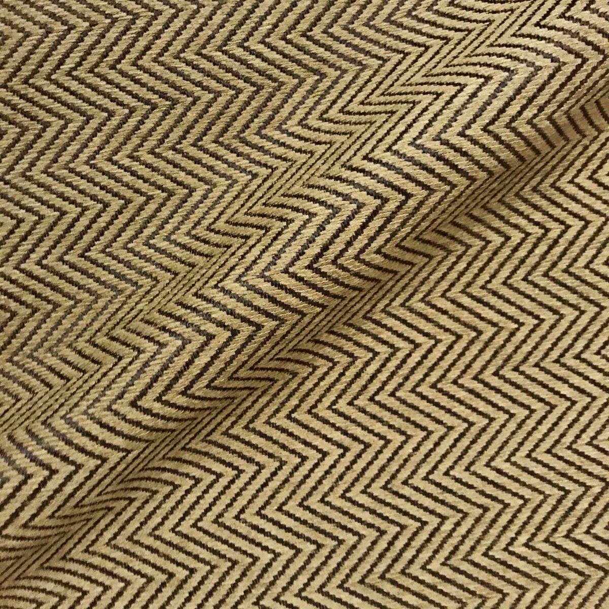 Willow Brown Chevron Woven Textured Upholstery Fabric - 54"