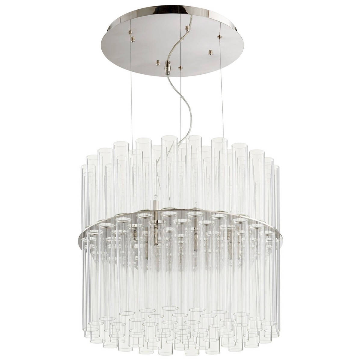 Beaker Pendant 12-Light in Polished Nickel by Cyan Design