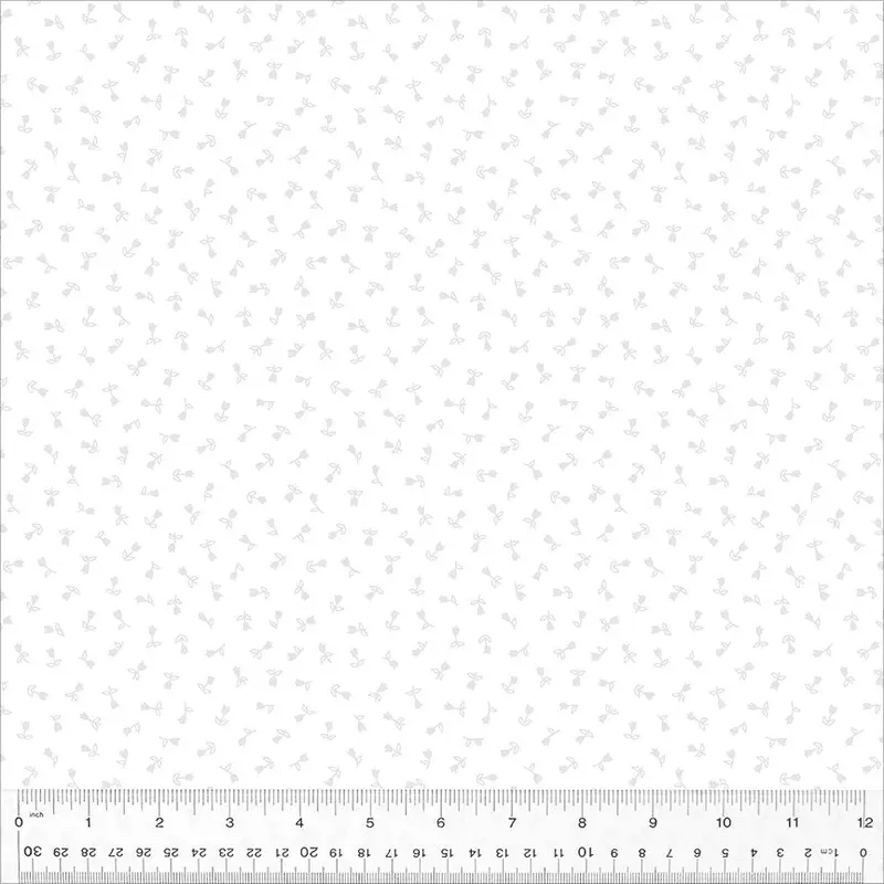 Blanche Whistler Studios 53569A-1 White On White Bud Cotton