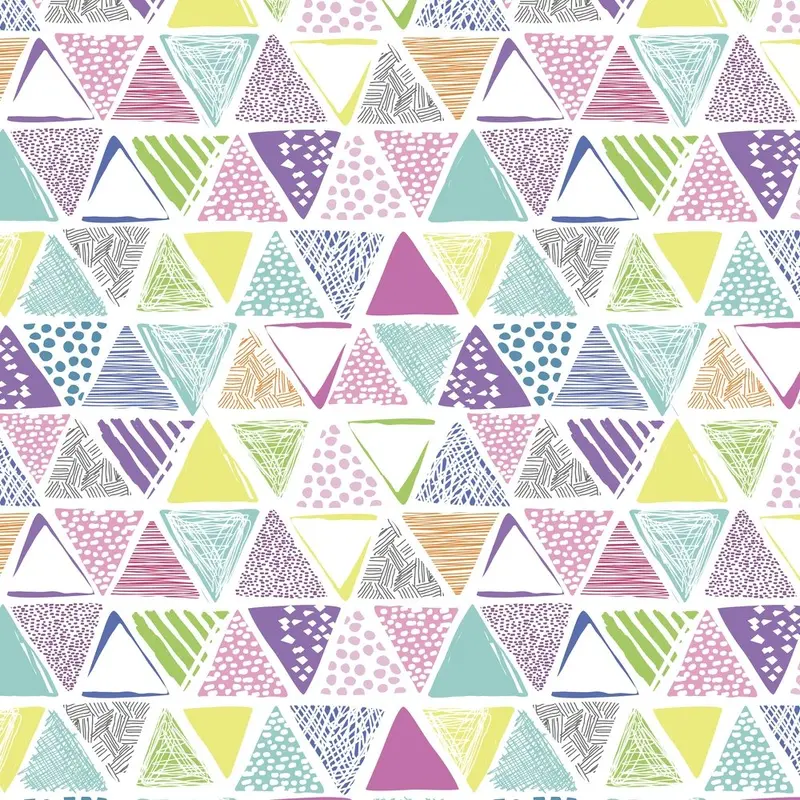 Hand Drawn Triangle Pattern Fabric Variation 1