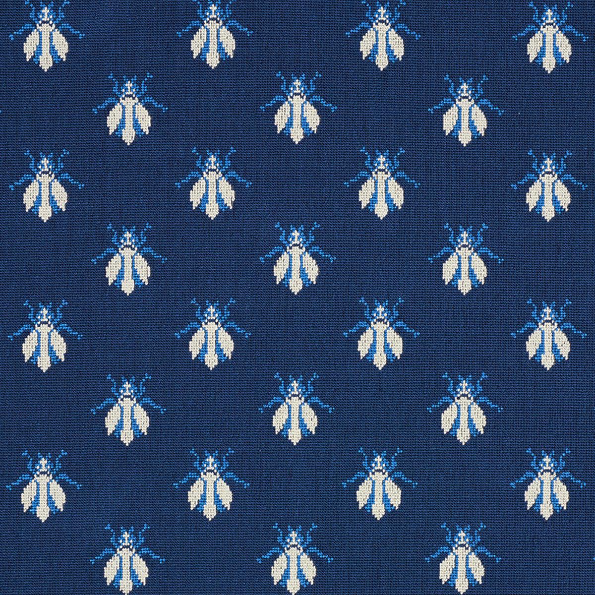 SCHUMACHER CUT & PATTERNED VELVETS BEE ??PINGL?? WOVEN WOVEN BLUE - 77411