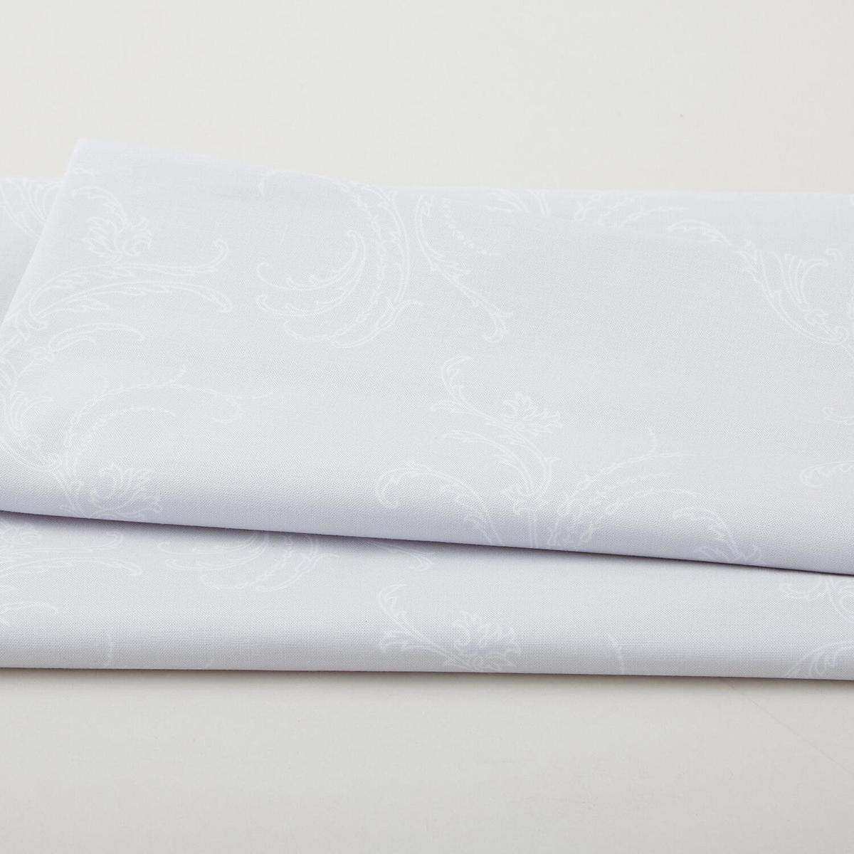 Whispering Lilies - Jackie Scroll Light Grey 2 Yard Cut