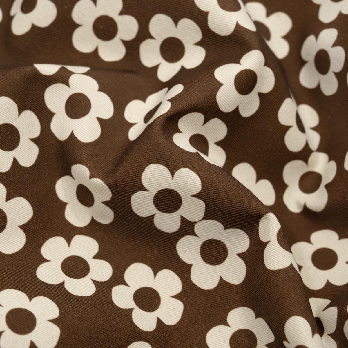 Buttercup Printed Cotton Twill - Nutshell