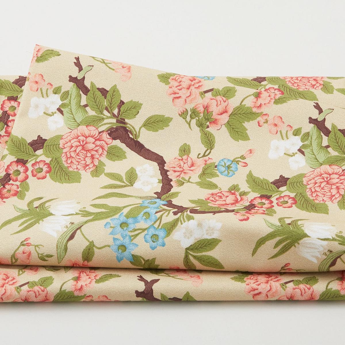 Canterbury - Large Floral Tan 2 Yard Cut
