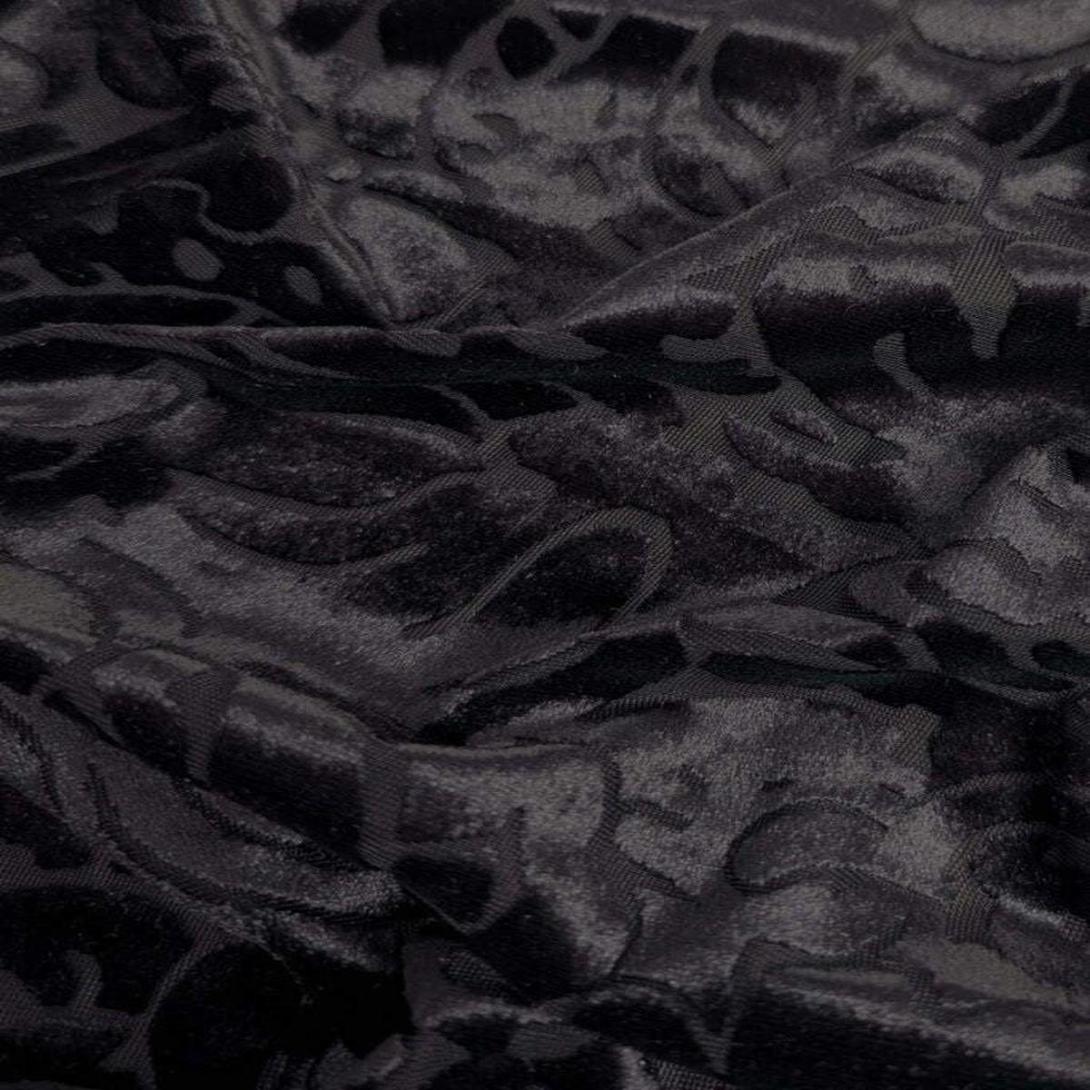 Floral Burn-Out Velvet Black