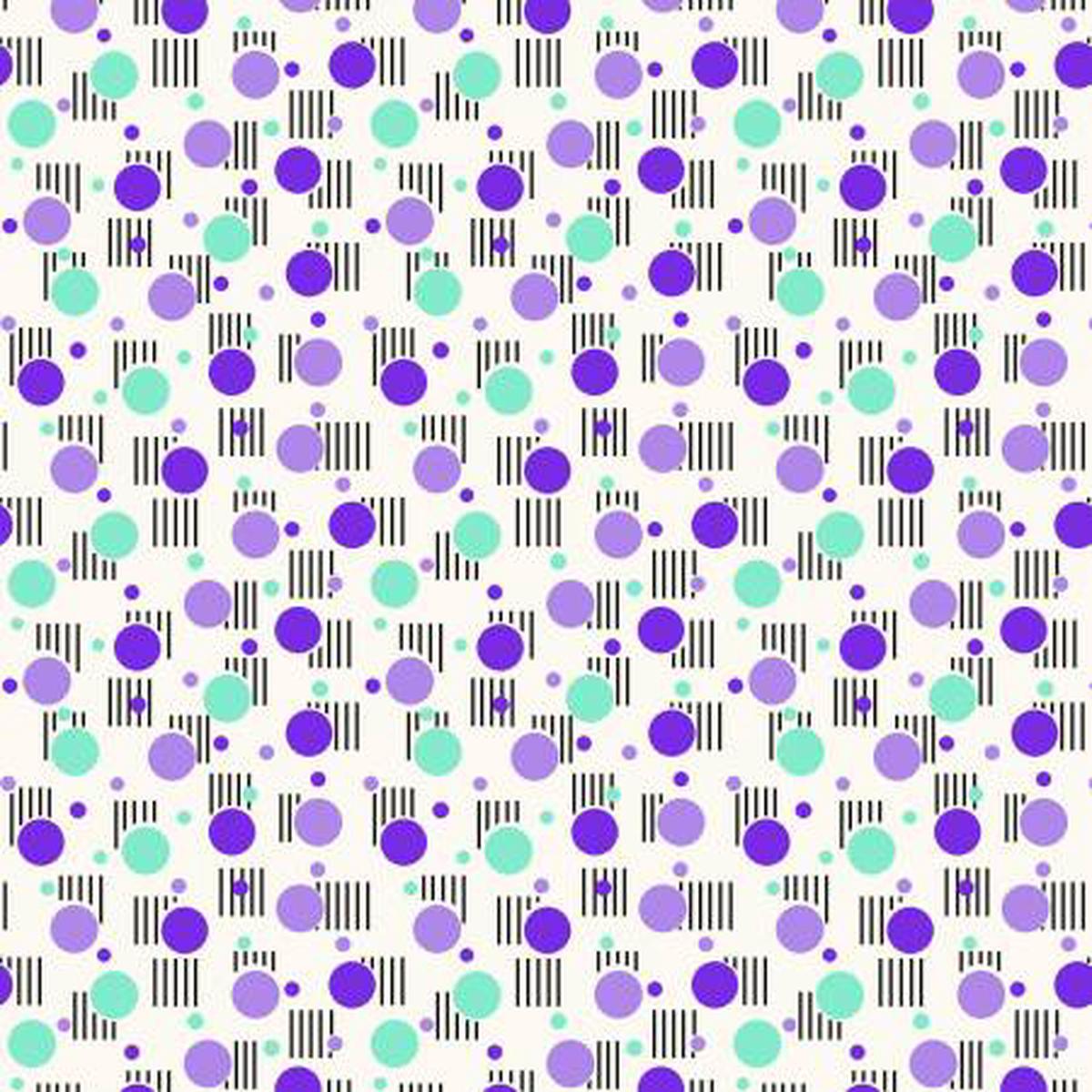 Nana Mae 8 Cream/Purple Retro Dots 1490 05